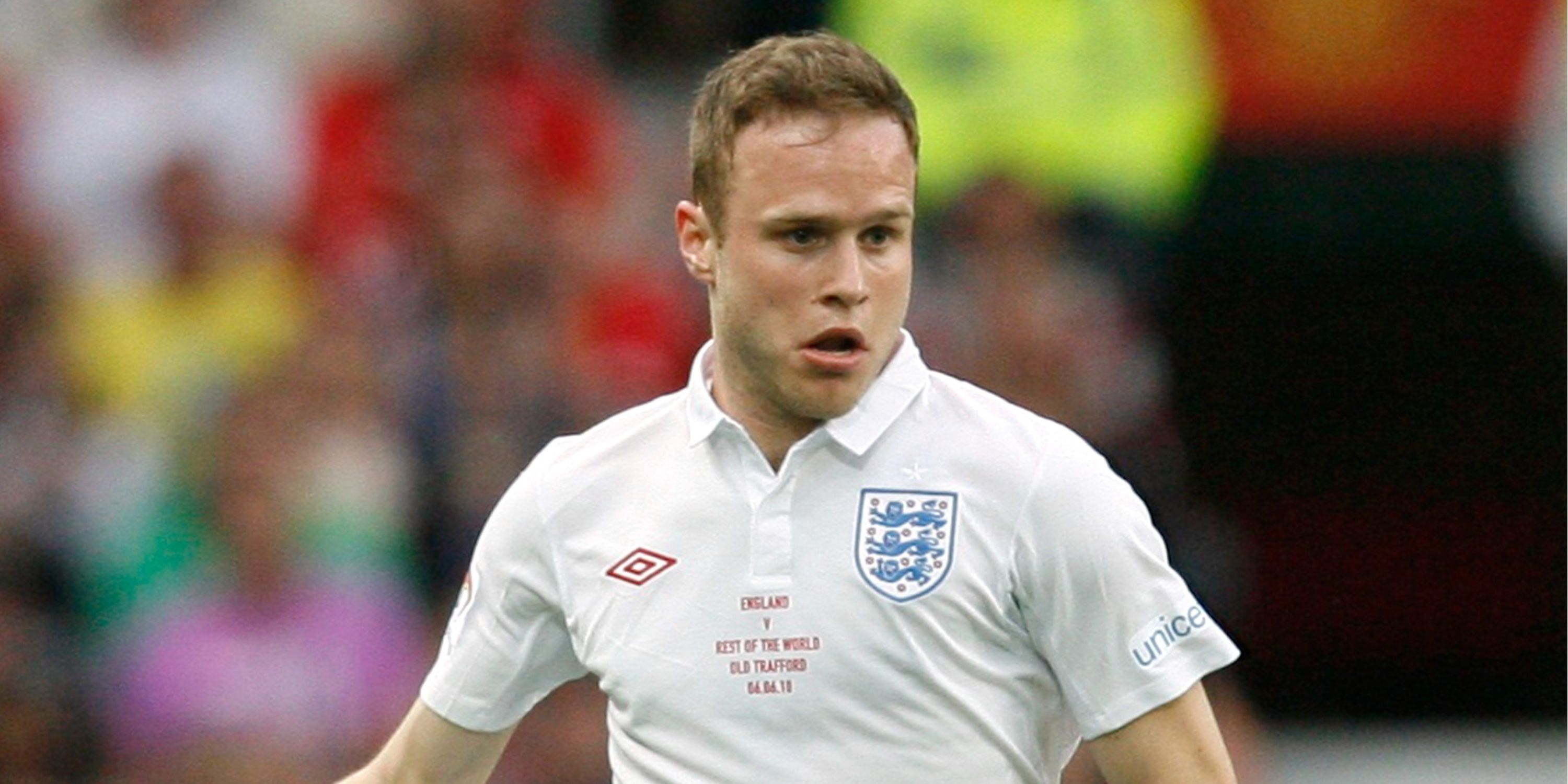 Olly Murs playing in Soccer Aid