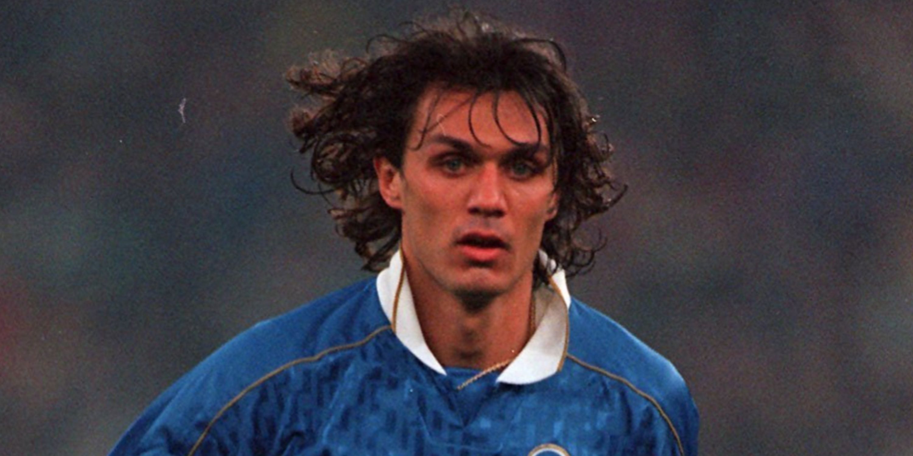 Paolo Maldini playing for Italy