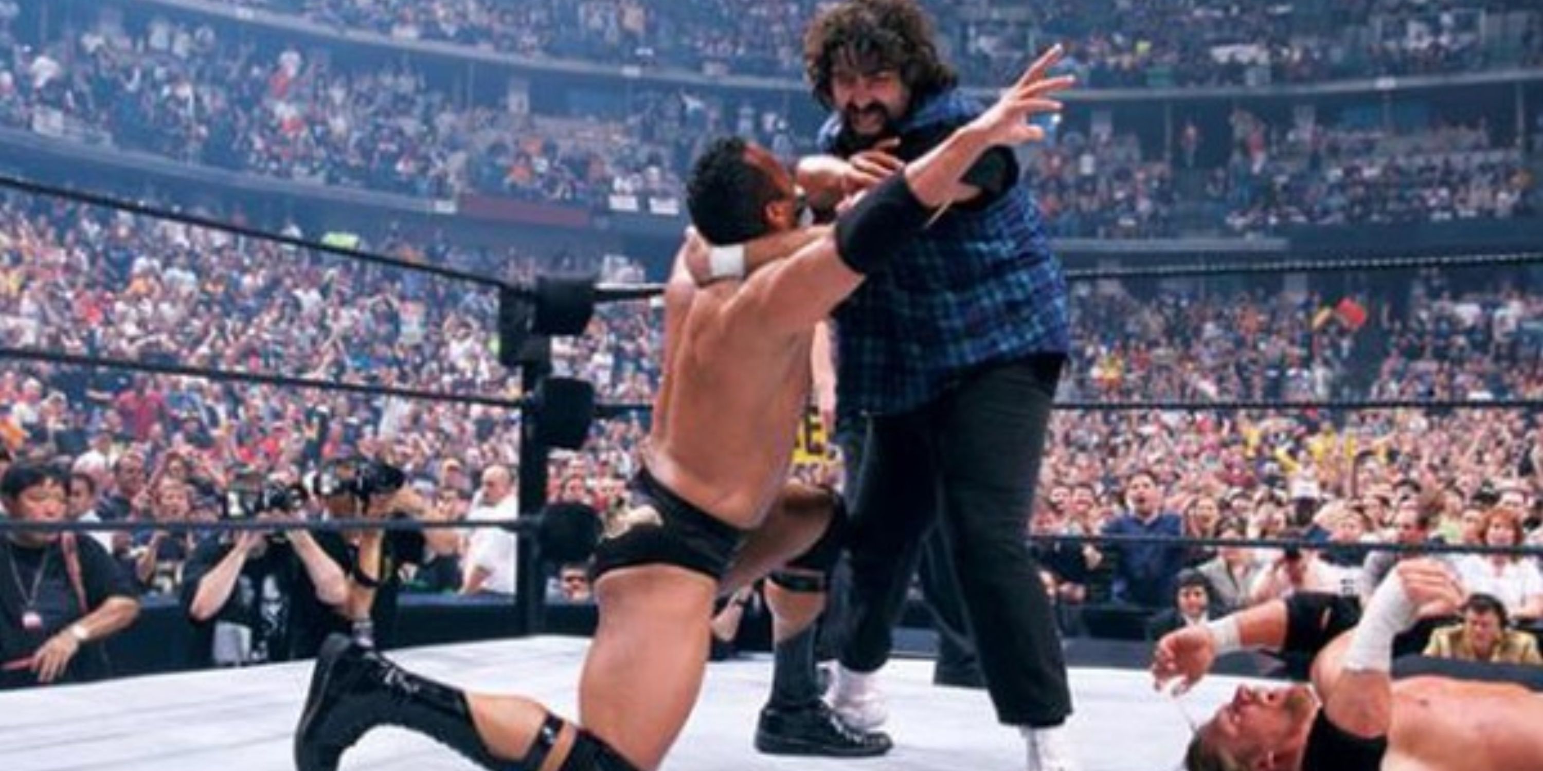 Triple H vs The Rock vs Mick Foley vs Big Show WWE WrestleMania 2000