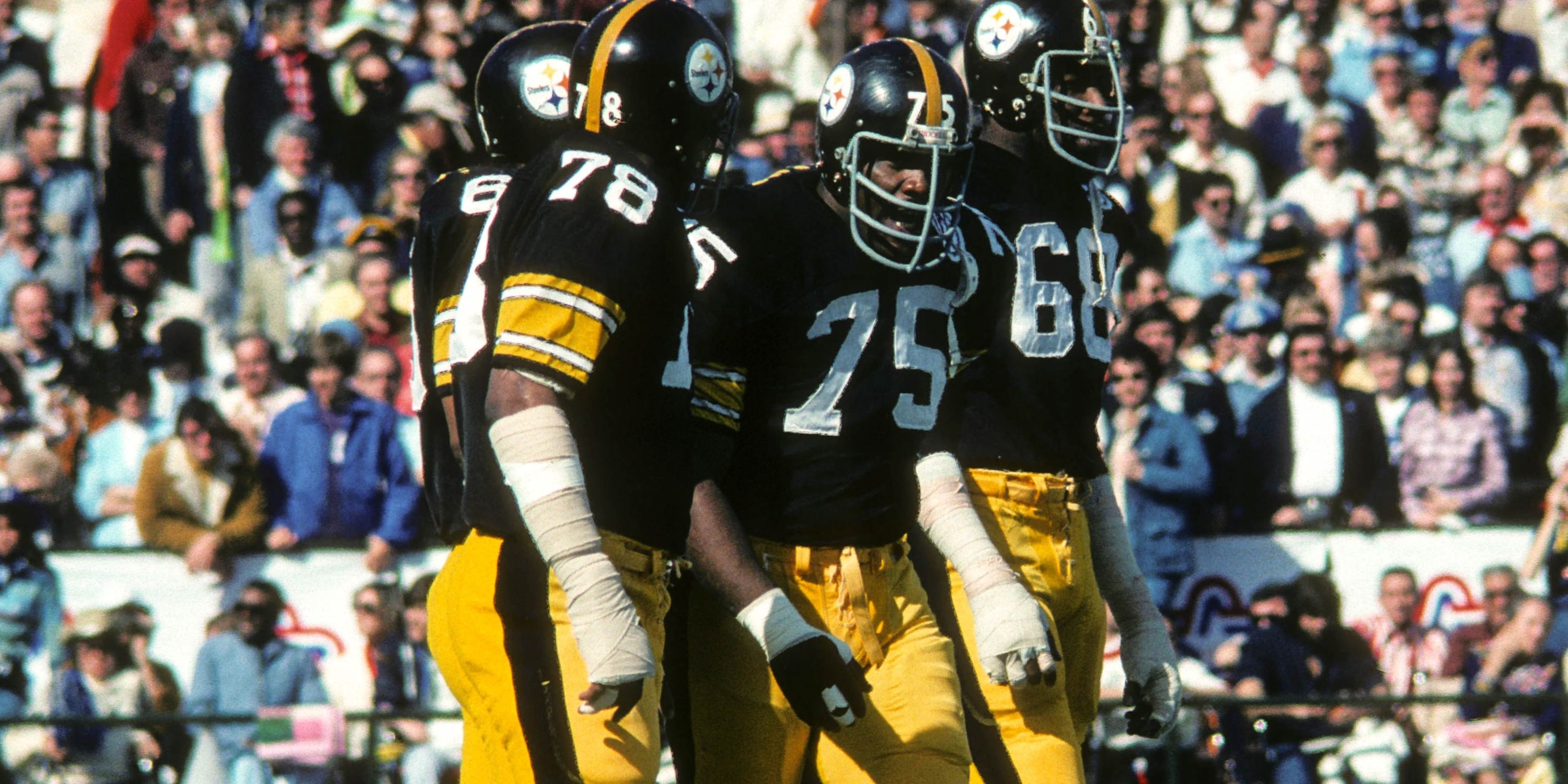 The Pittsburgh Steelers Steel Curtain Defense in Super Bowl X