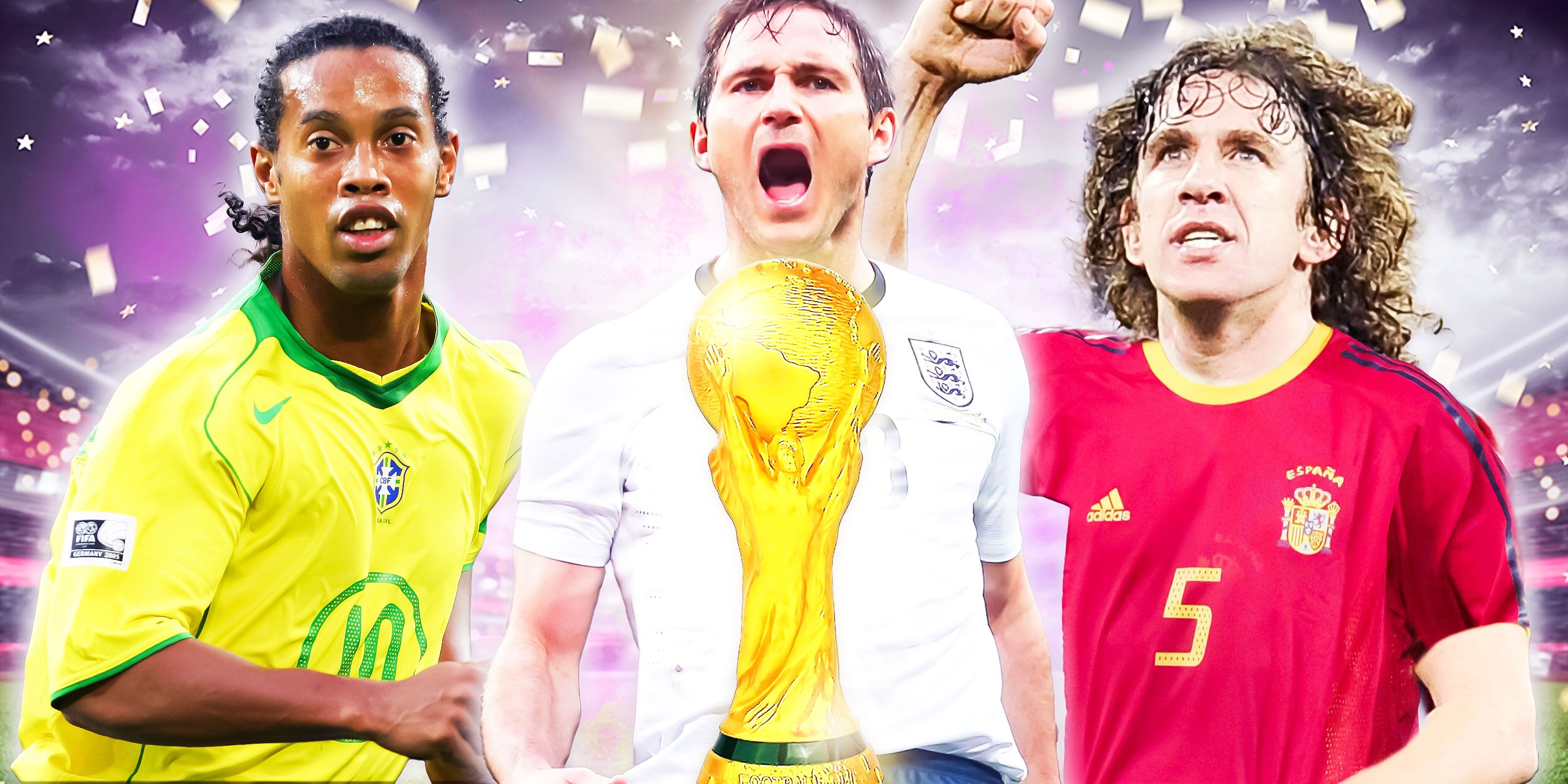 Ronaldinho, Frank Lampard and Carles Puyol are expected to play at the over 35s World Cup