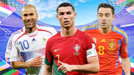 Ranking the best players in European Championships history featuring Cristiano Ronaldo, Zinedine Zidane and Xavi