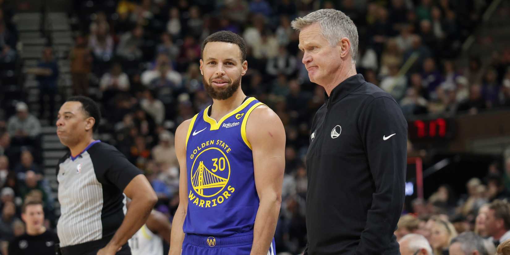 Steph Curry and Steve Kerr