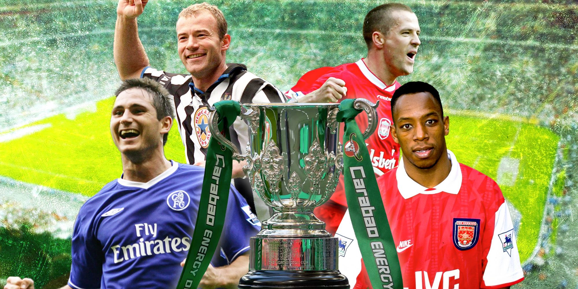 Top 10 scorers in Carabao Cup history featuring Ian Wright, Frank Lampard, Alan Shearer and Michael Owen