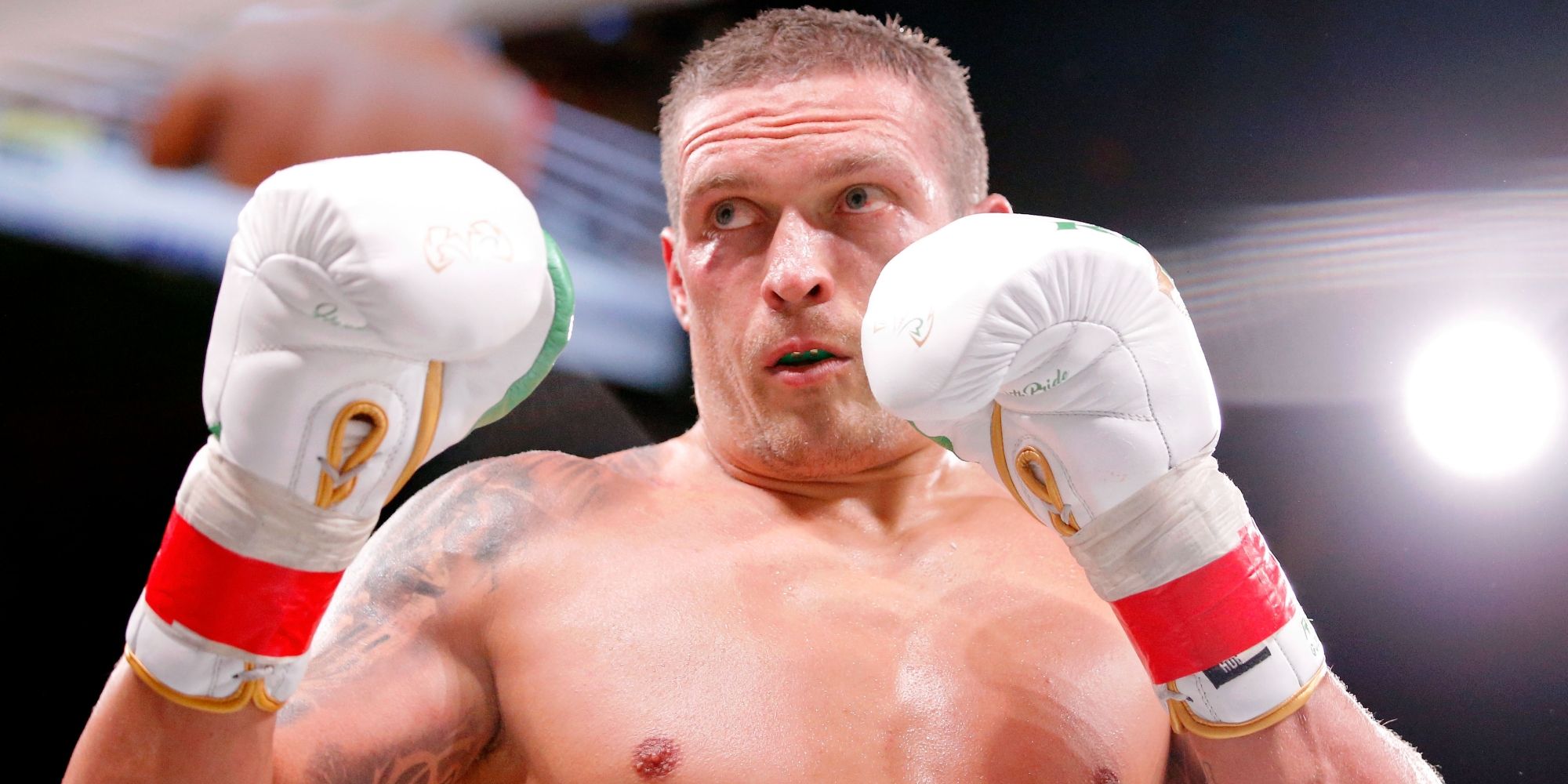 Usyk in action in the ring