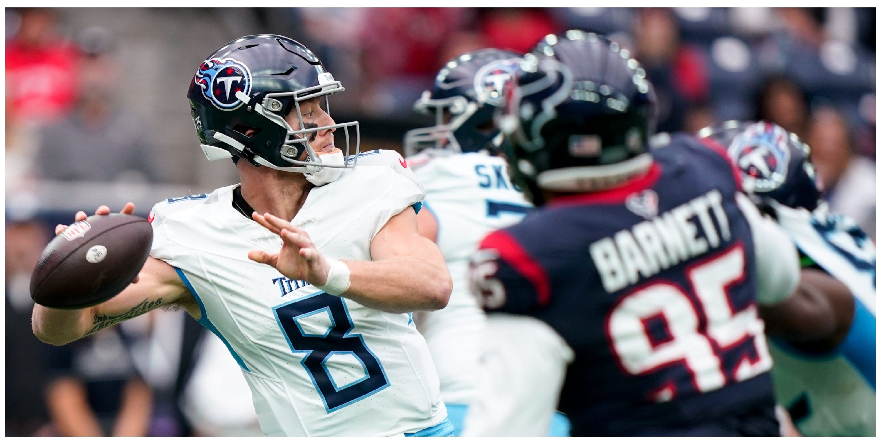 Tennessee QB Will Levis passes vs. Houston in December. 