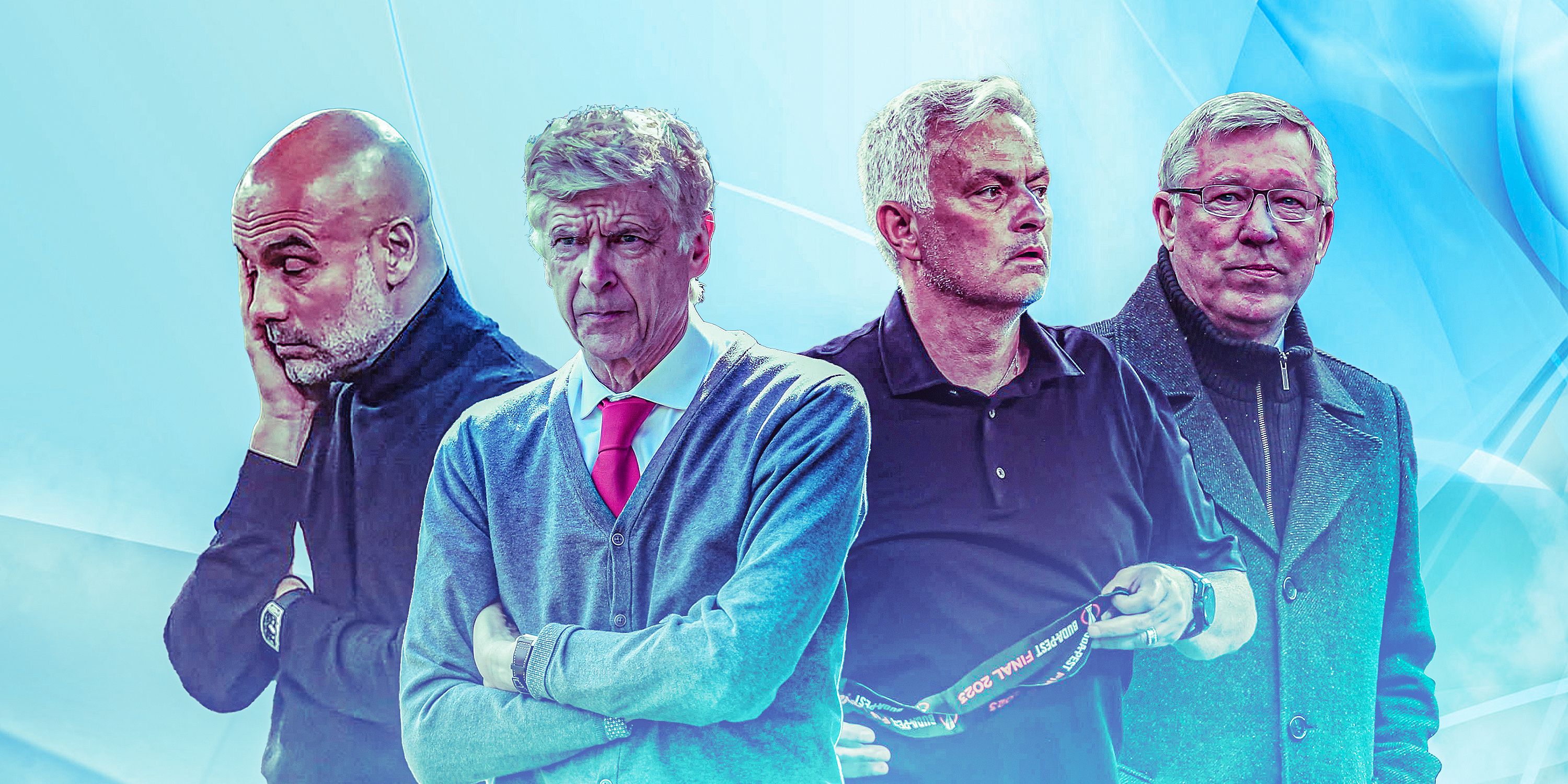 Guardiola, Wenger, Mourinho and Sir Alex Ferguson have been rivals over the years