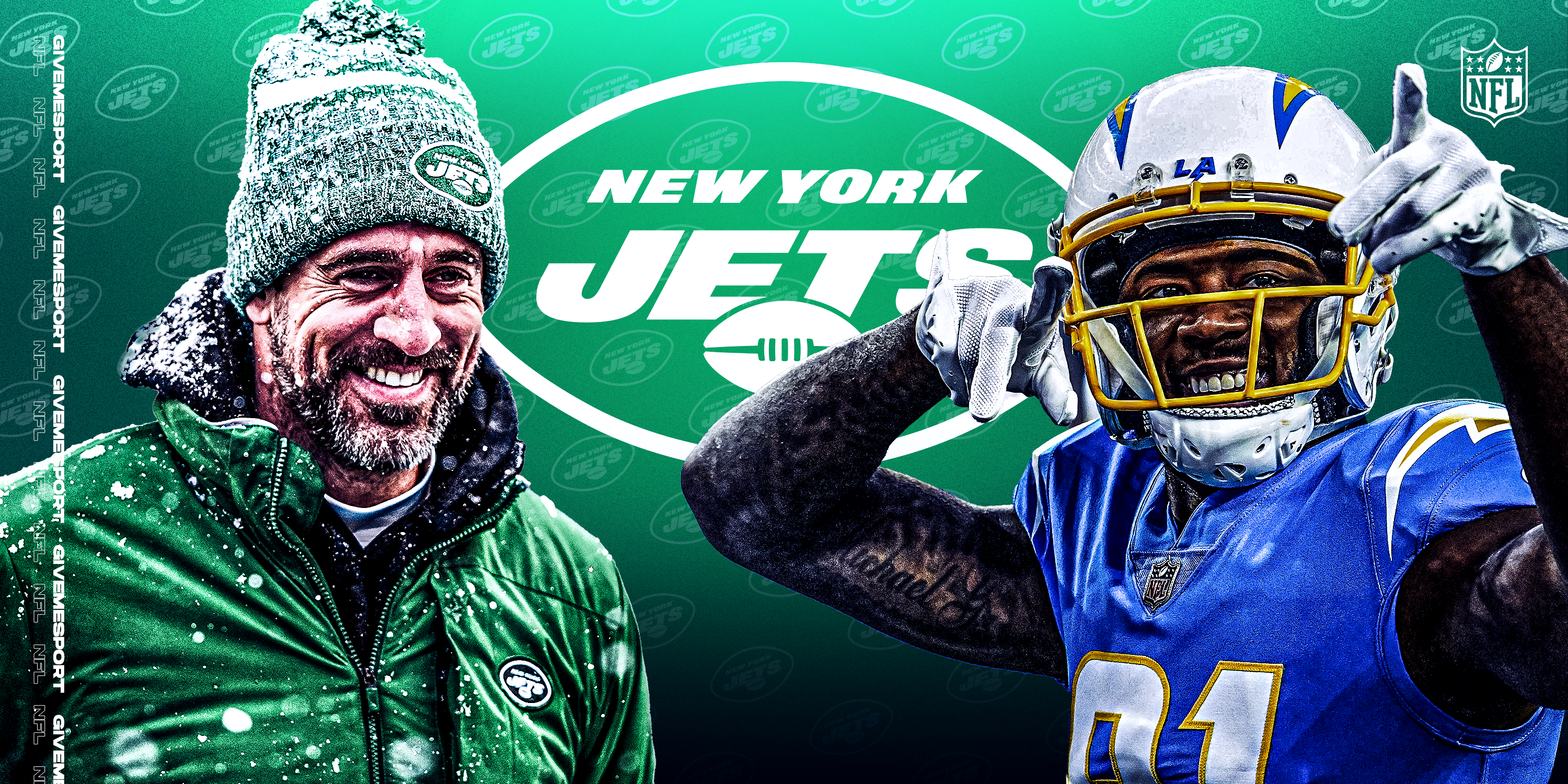 Mike Williams and Aaron Rodgers, New York Jets