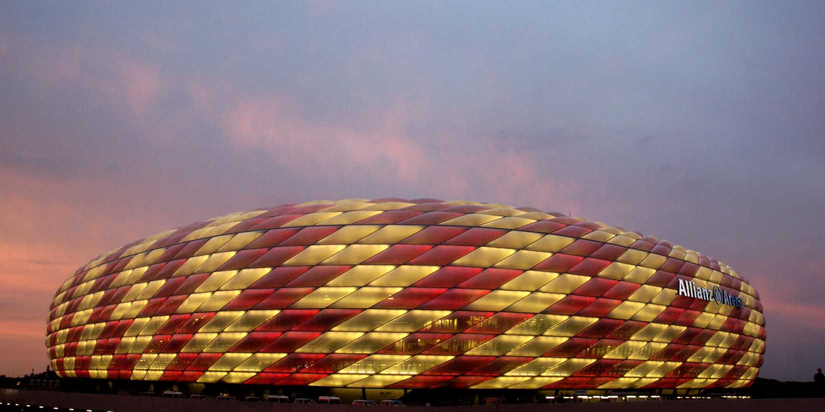 Bayern Munich's illuminated Allianz Arena