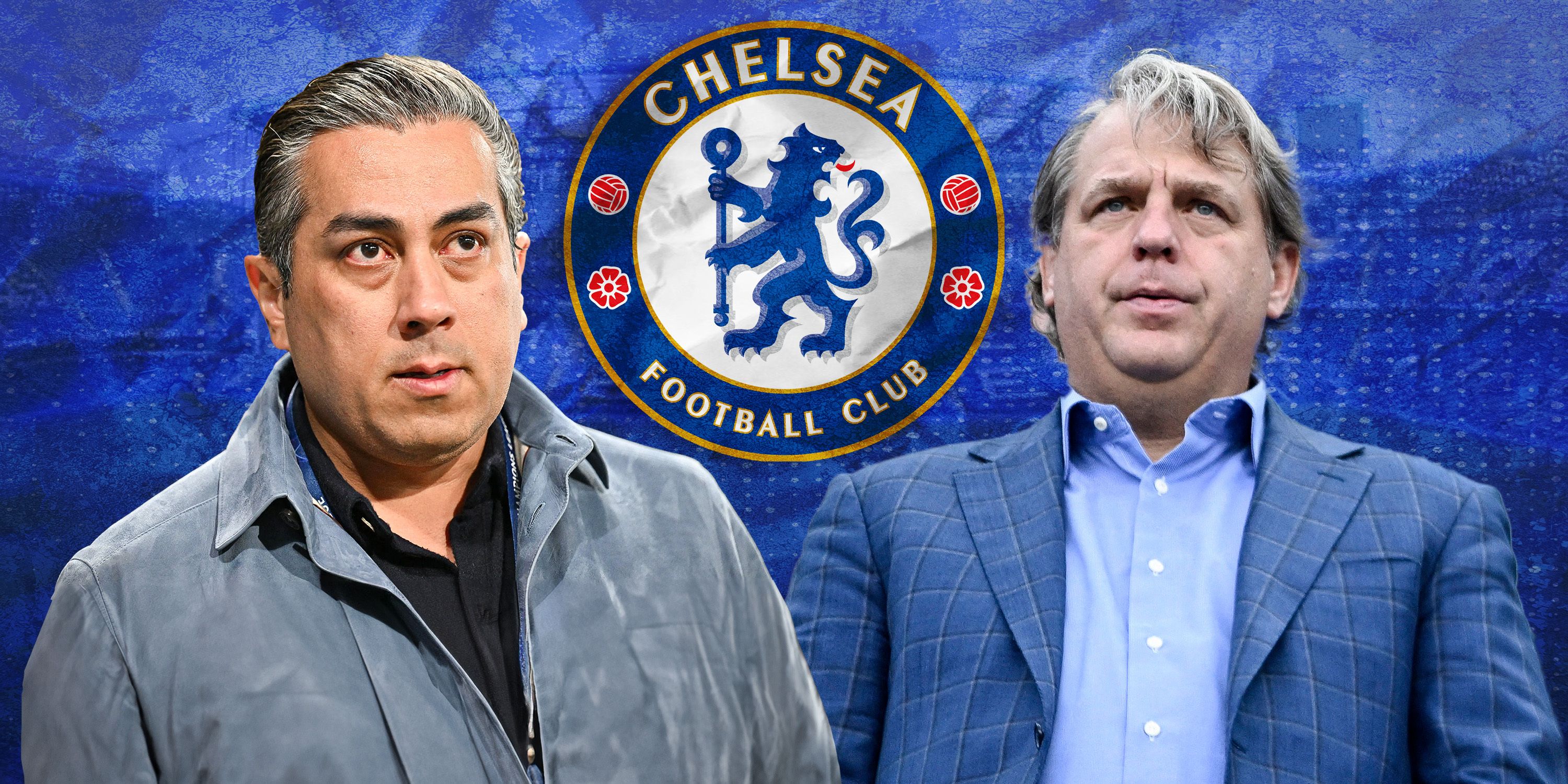 Chelsea director Behdad Eghbali alongside owner Todd Boehly
