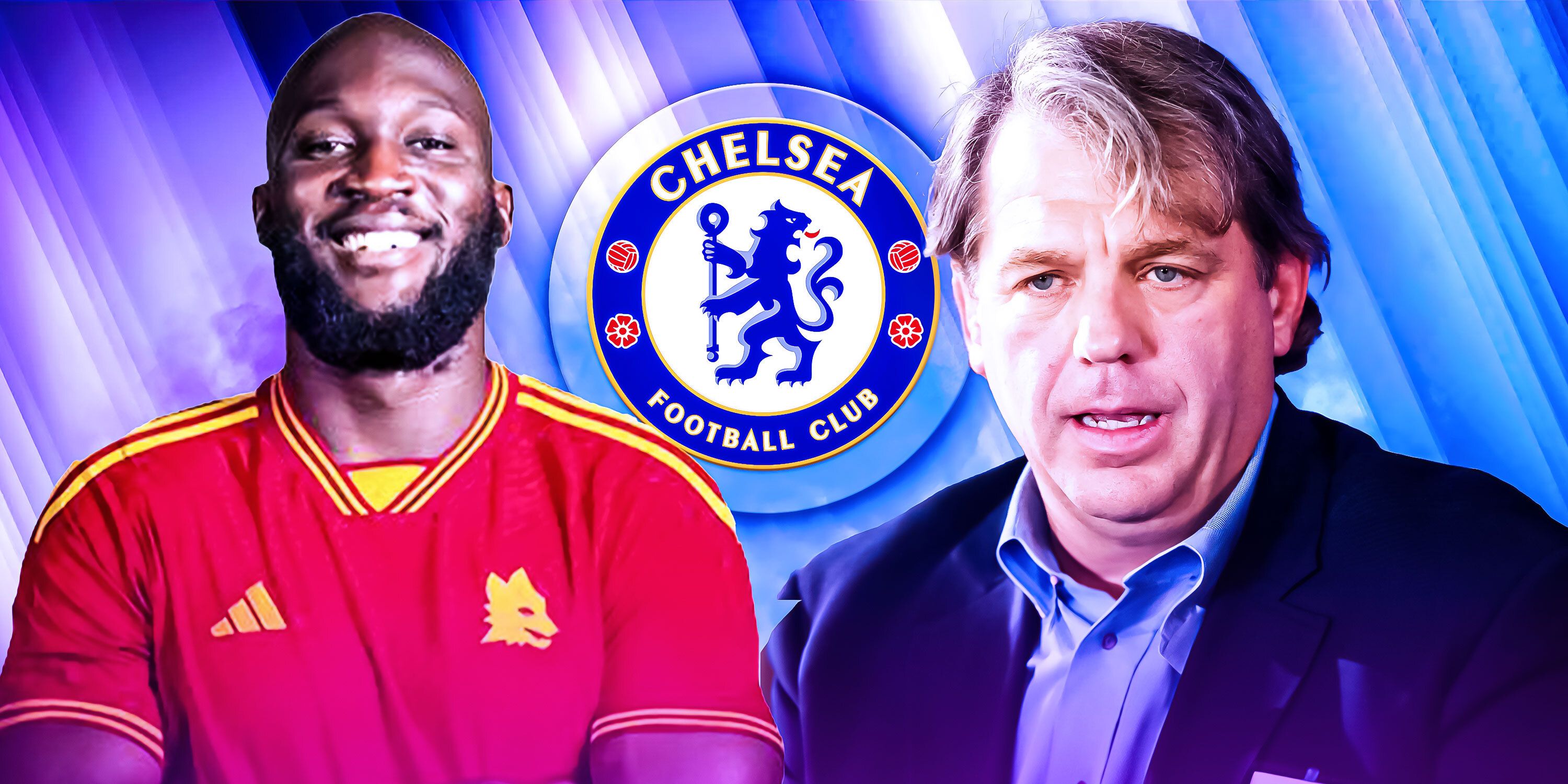 Chelsea striker Romelu Lukaku and co-owner Todd Boehly