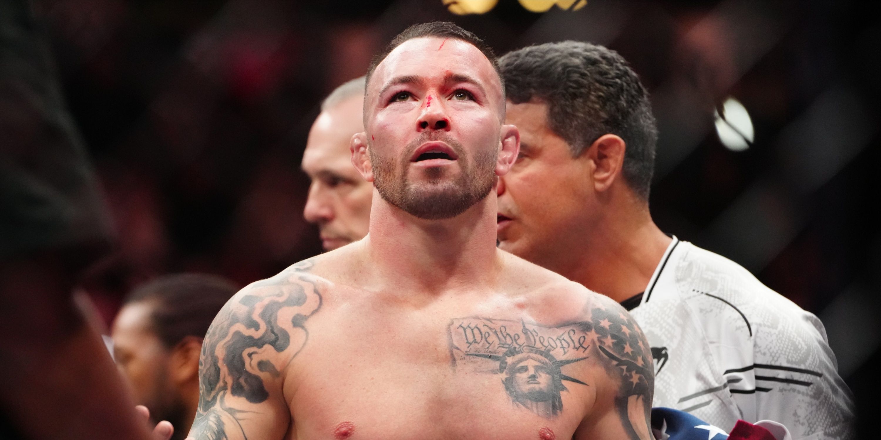 Colby Covington looking disappointed