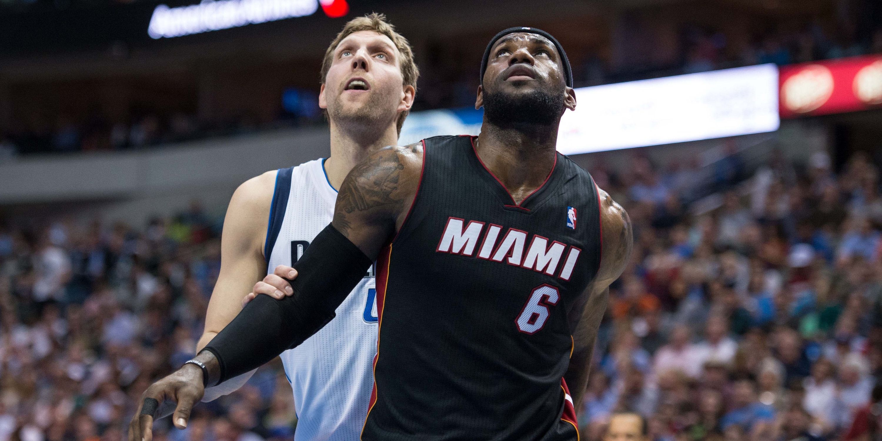 Dirk Nowitzki and LeBron James