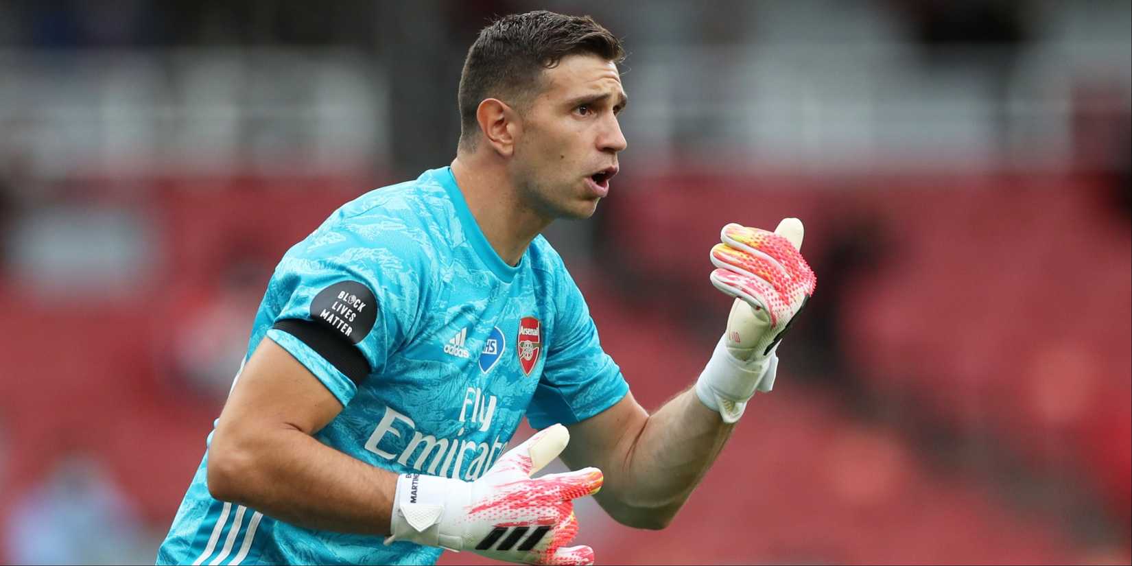 Arsenal goalkeeper Emiliano Martinez. 