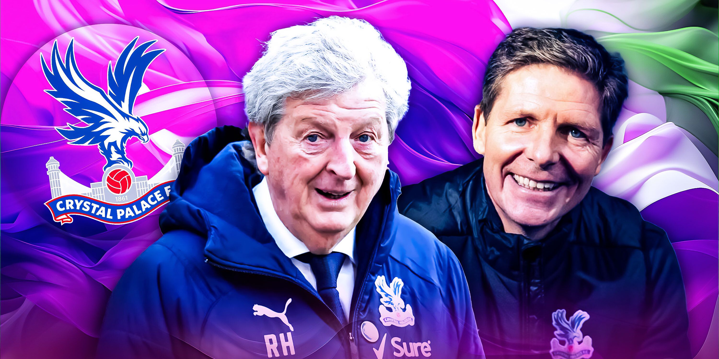 Ex-Crystal Palace manager Roy Hodgson and Eagles head coach Oliver Glasner