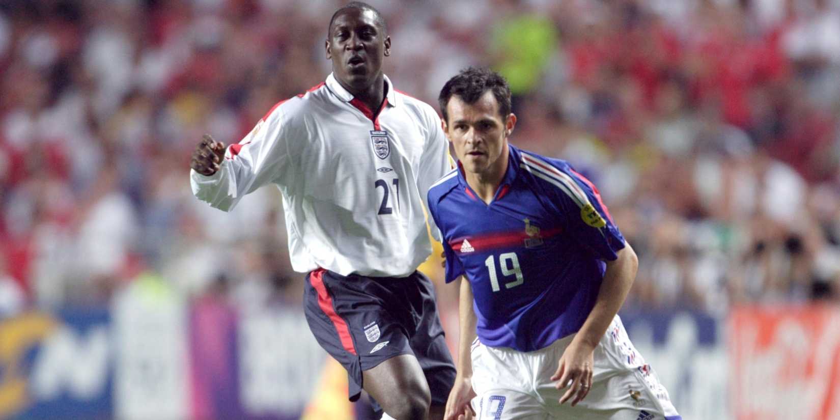 France vs England featuring Willy Sagnol and Emile Heskey