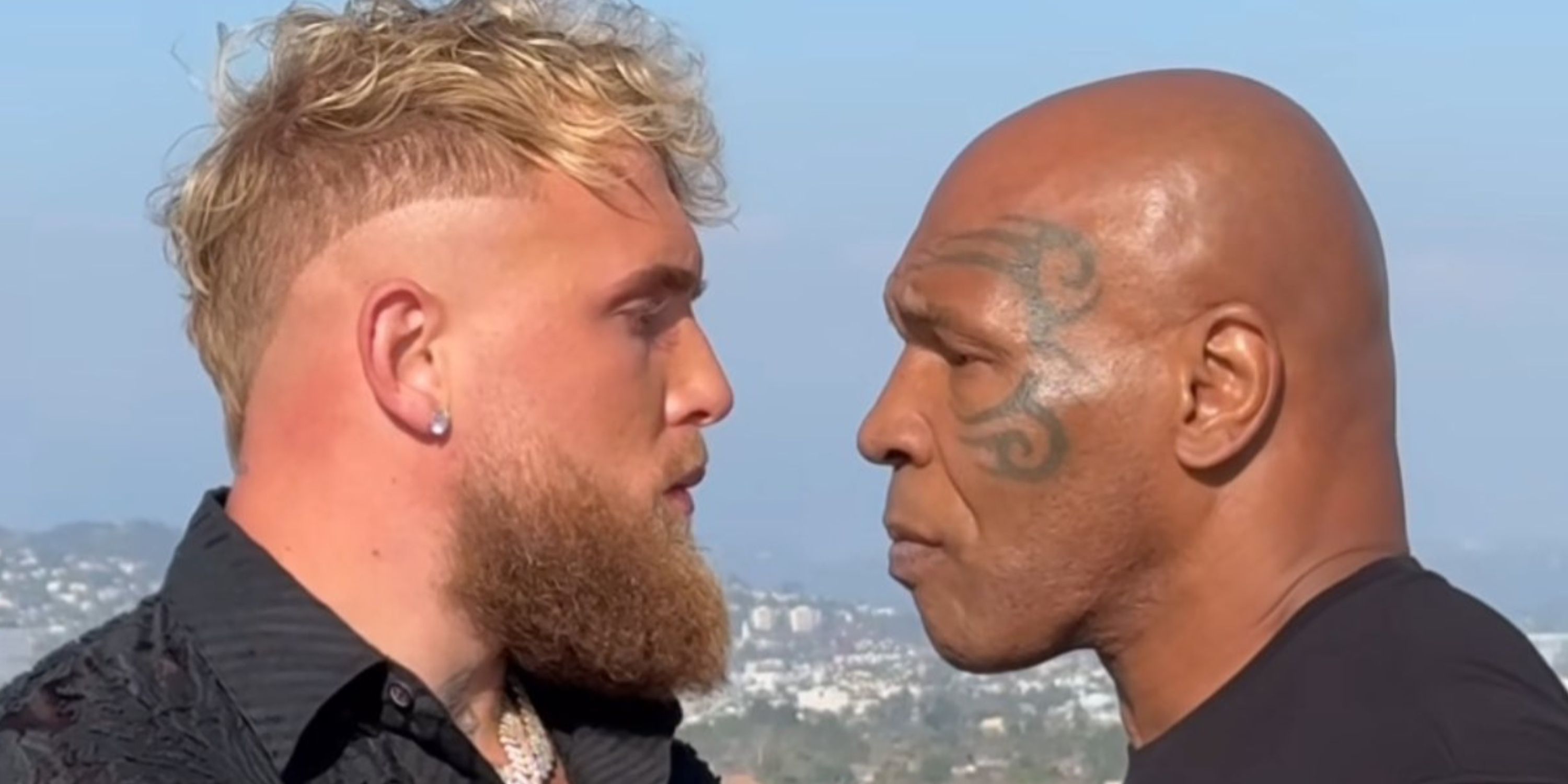Jake Paul faces off with Mike Tyson
