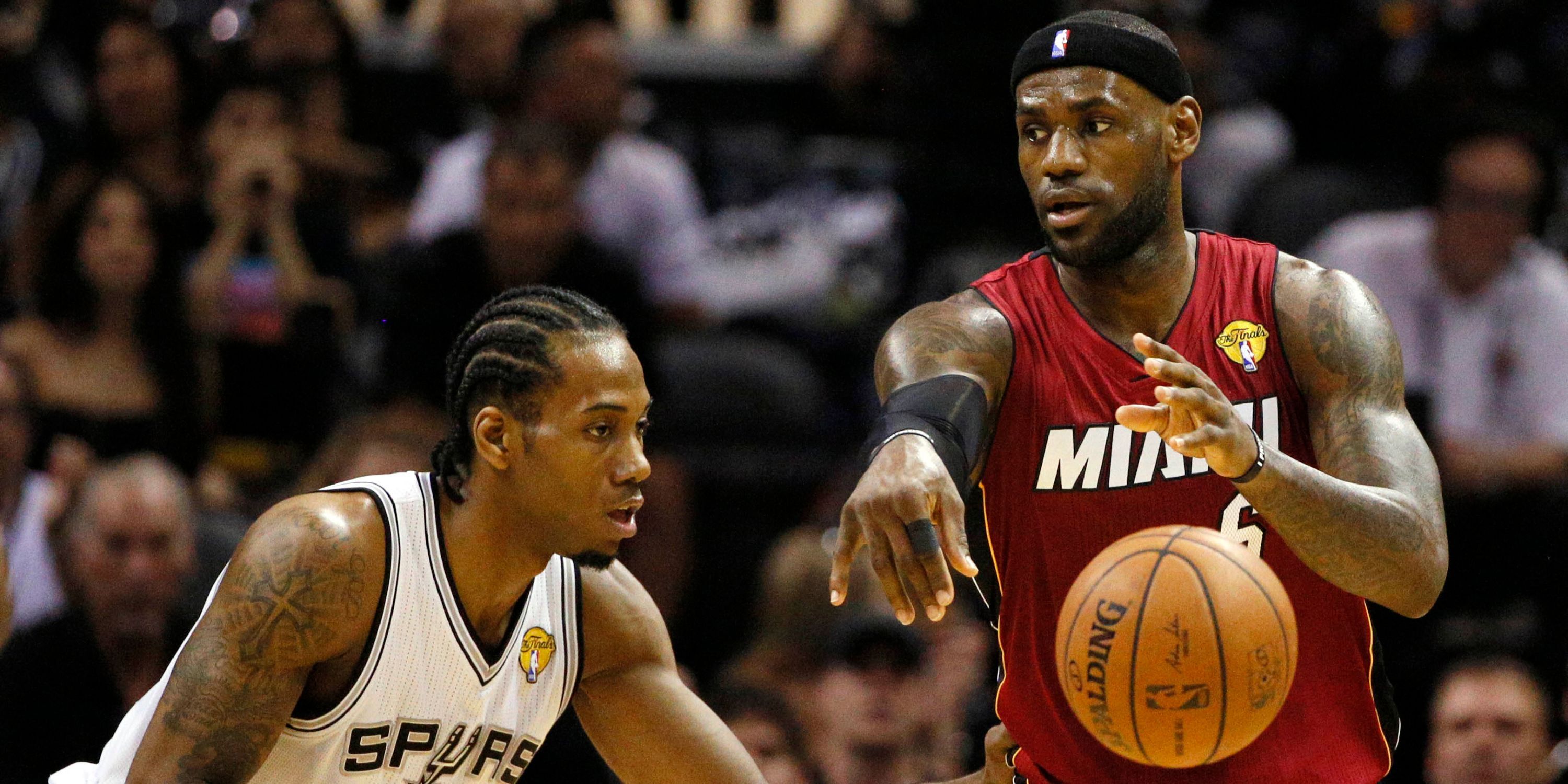 Kawhi Leonard and LeBron James