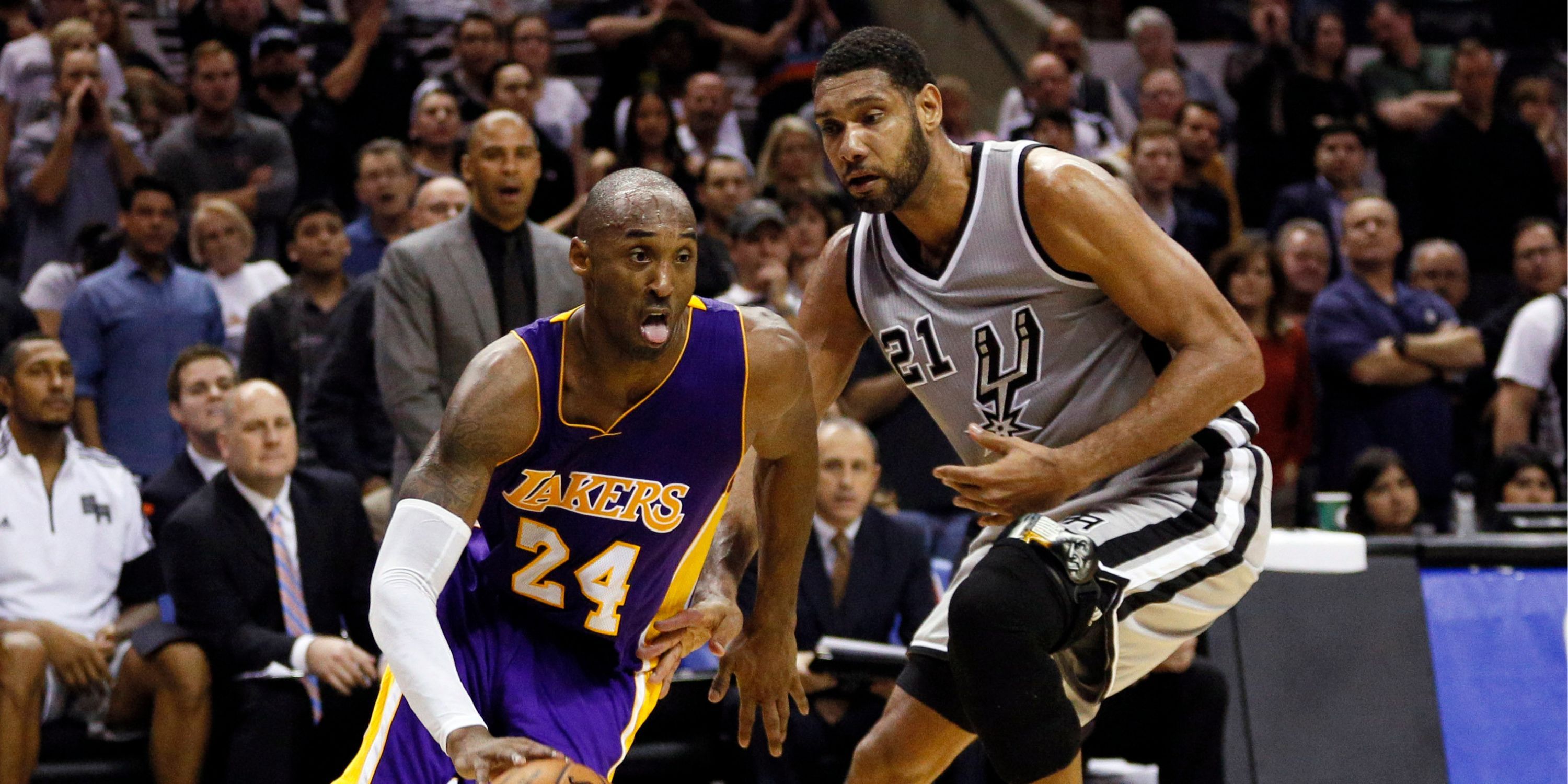 Kobe Bryant and Tim Duncan