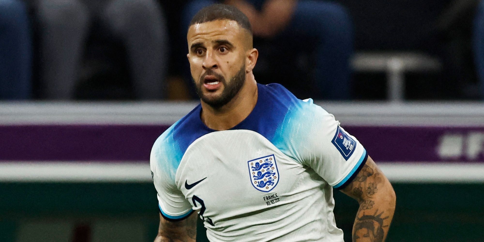 Kyle Walker in action for England