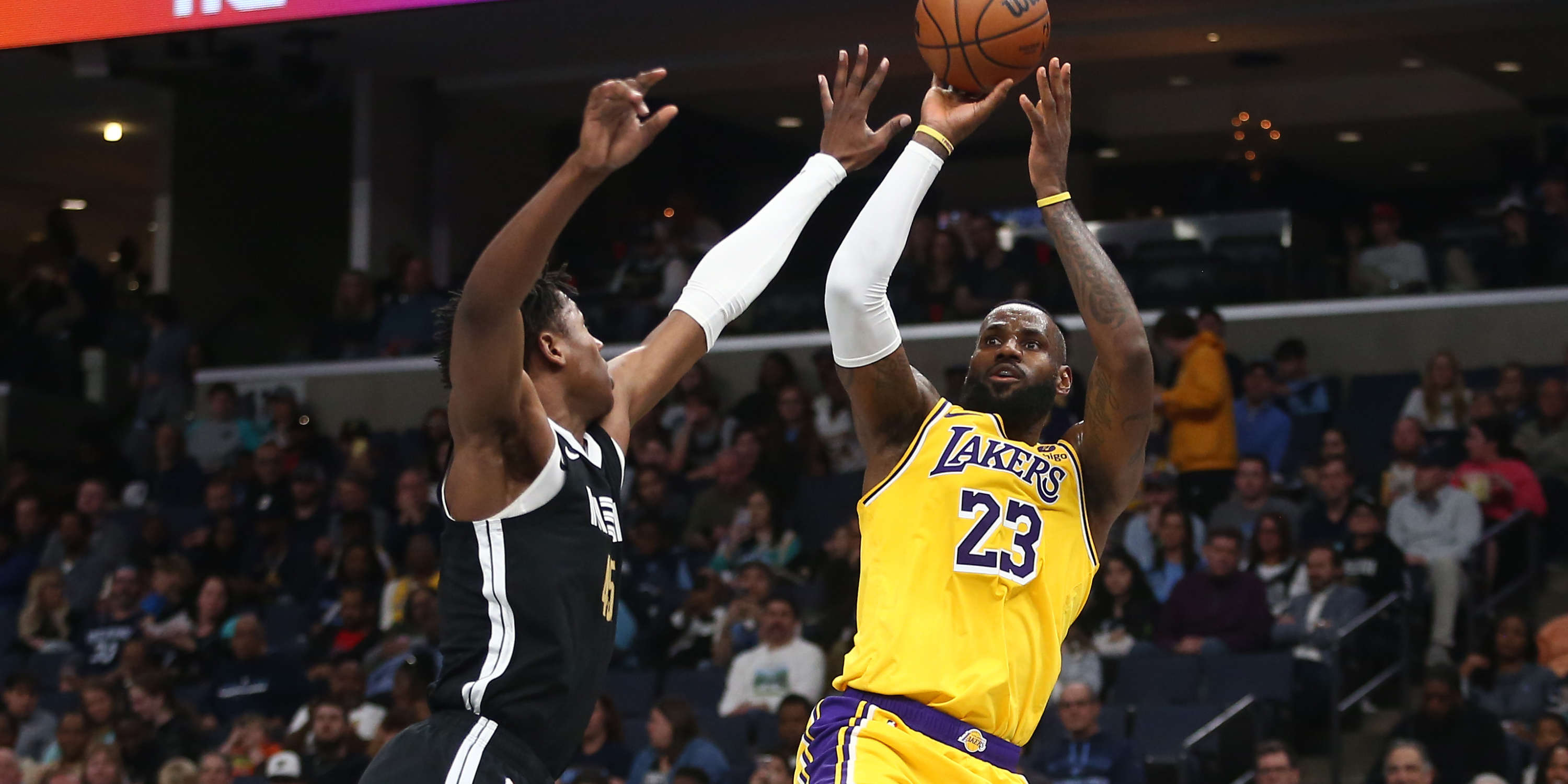 Los Angeles Lakers’ Lebron James and Memphis Grizzlies’ GG Jackson