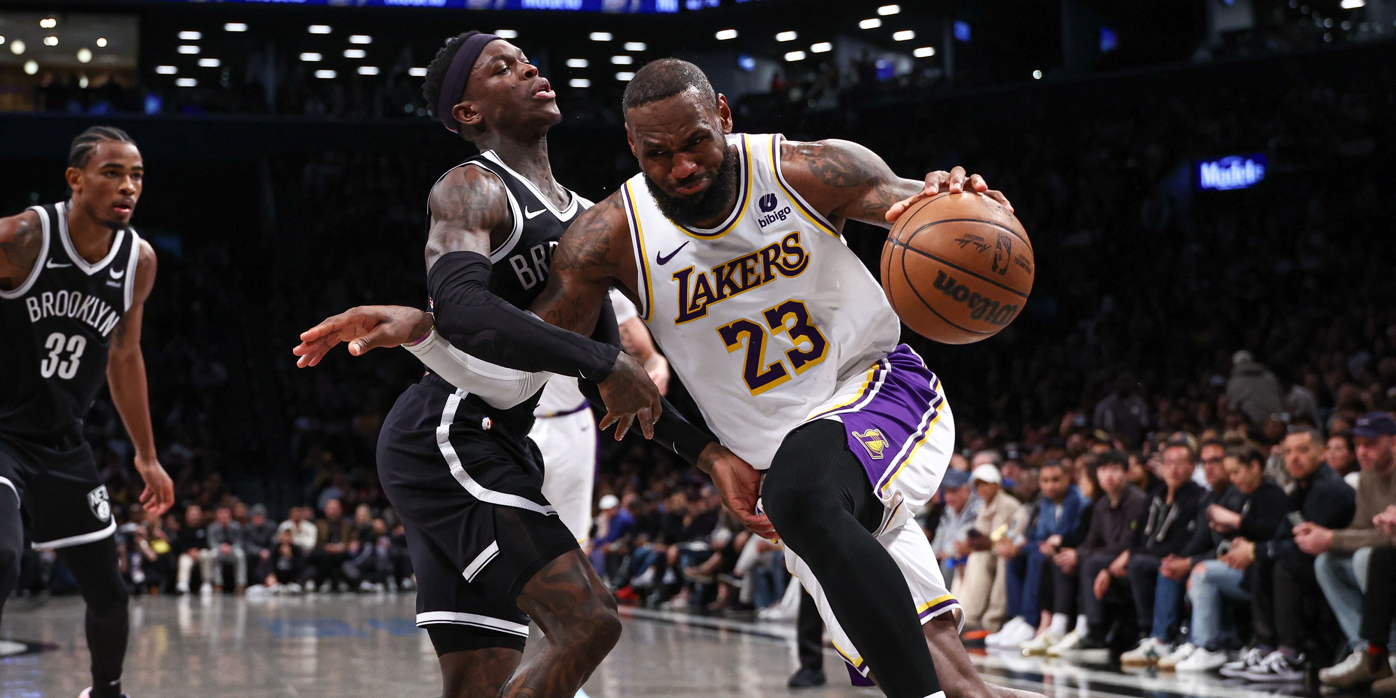 Los Angeles Lakers' LeBron James vs. Nets