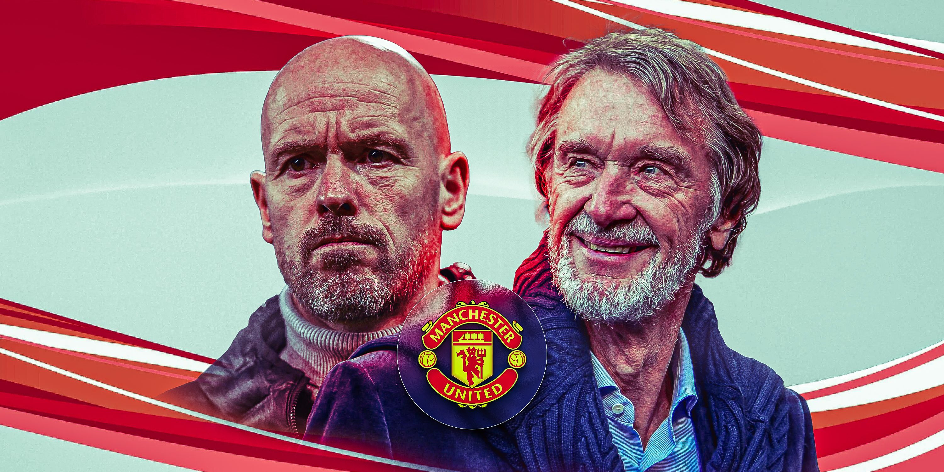 Manchester United manager Erik ten Hag and owner Sir Jim Ratcliffe