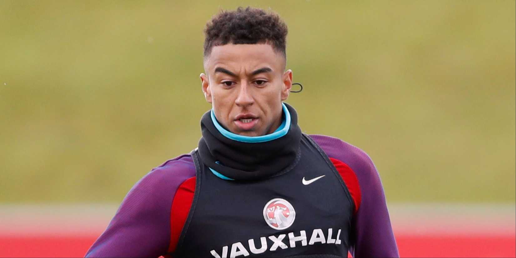 Jesse Lingard in England training