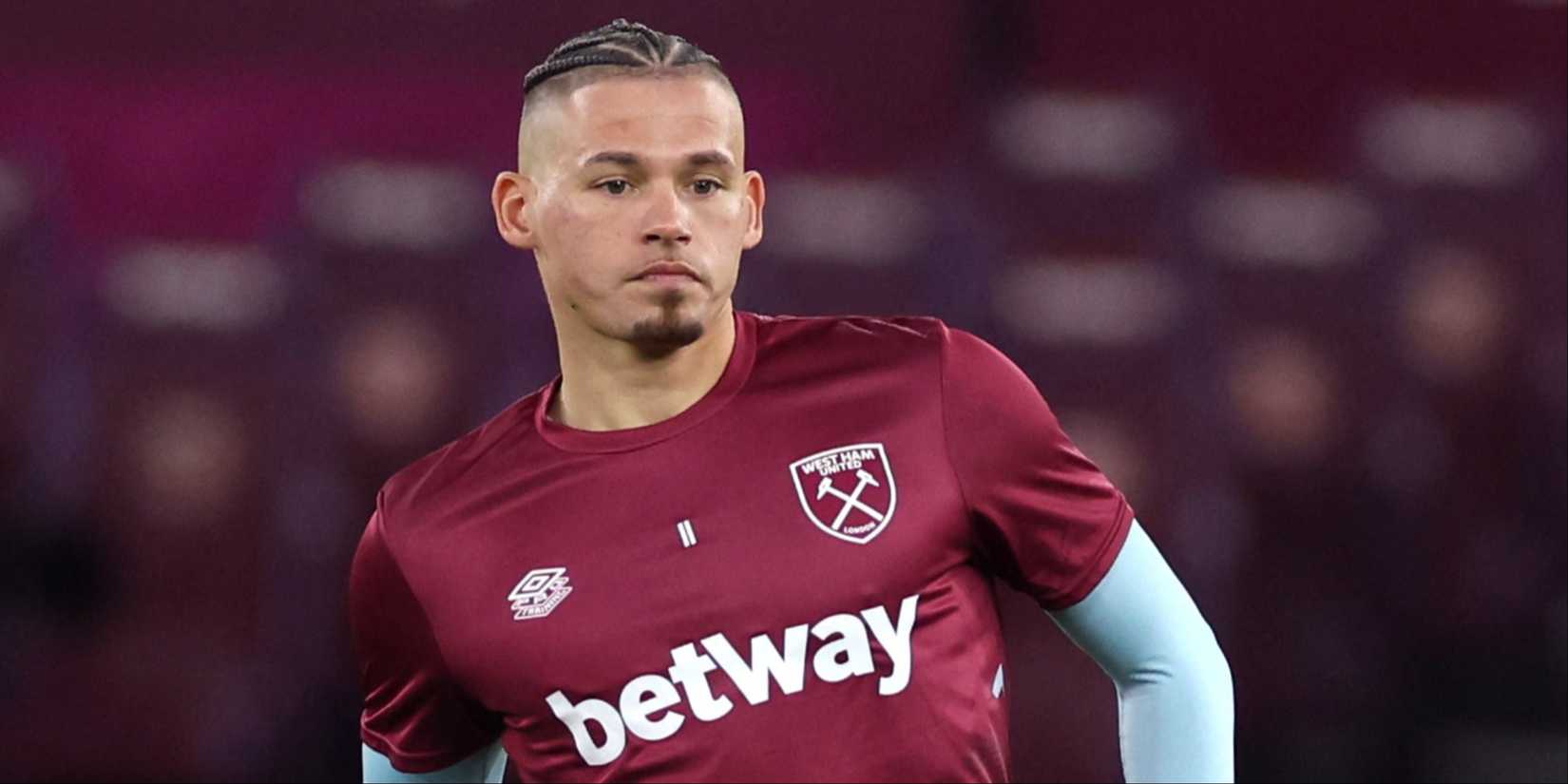 Kalvin Phillips warming up for West Ham