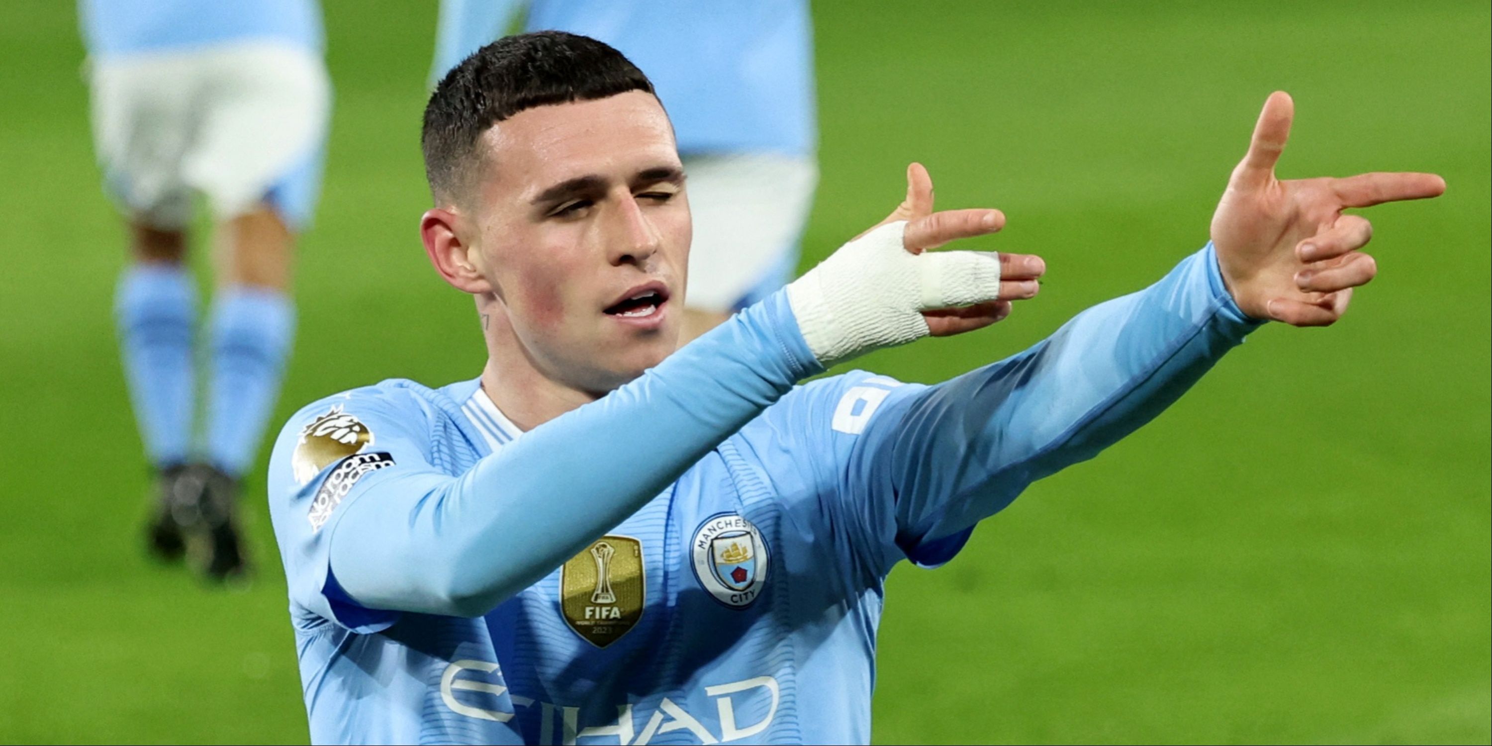 Phil Foden celebrating