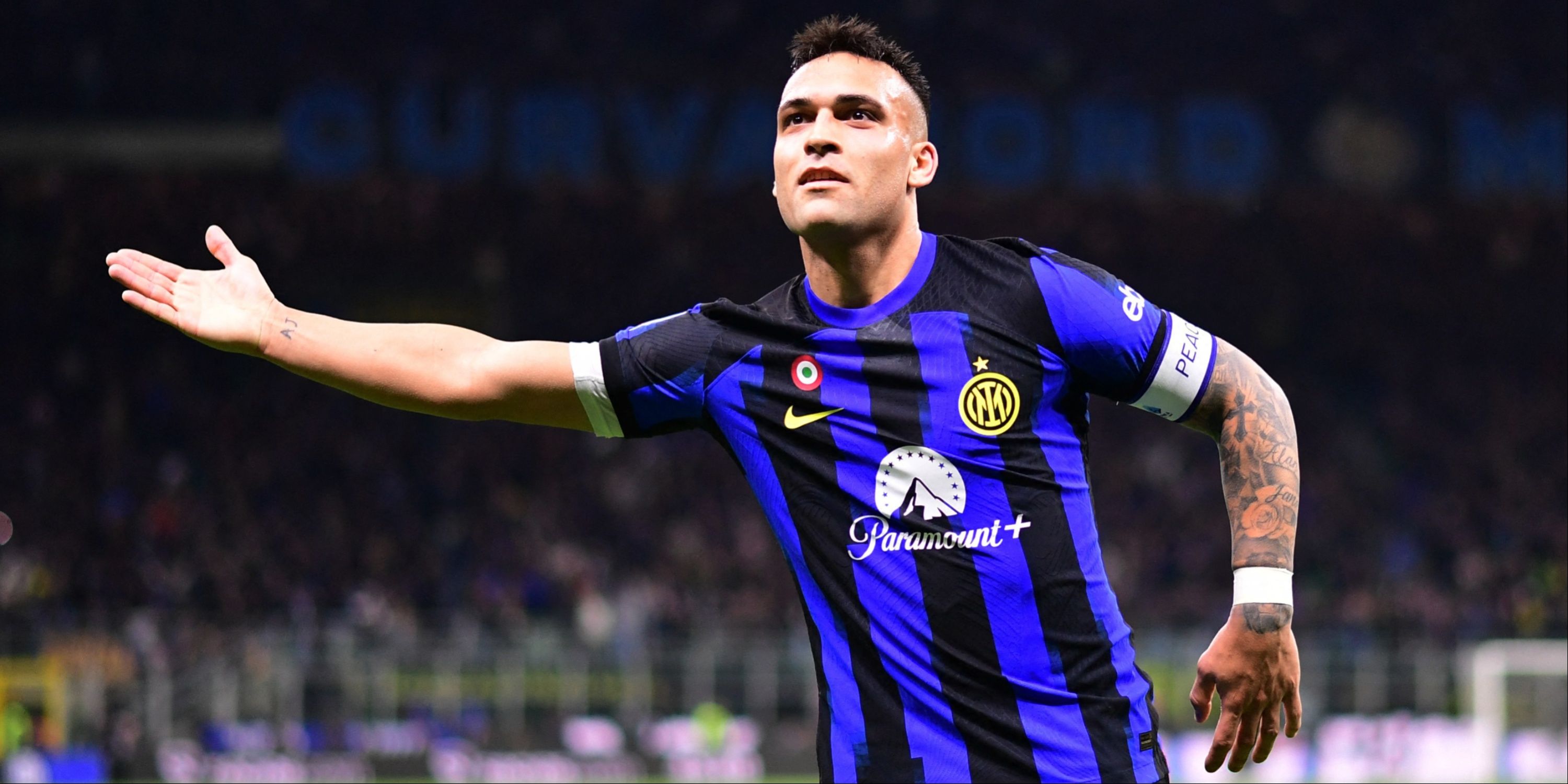 Inter Milan's Lautaro Martinez celebrates