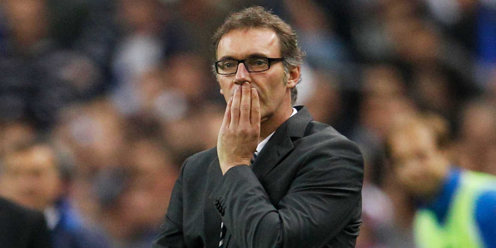 France manager Laurent Blanc looks worried