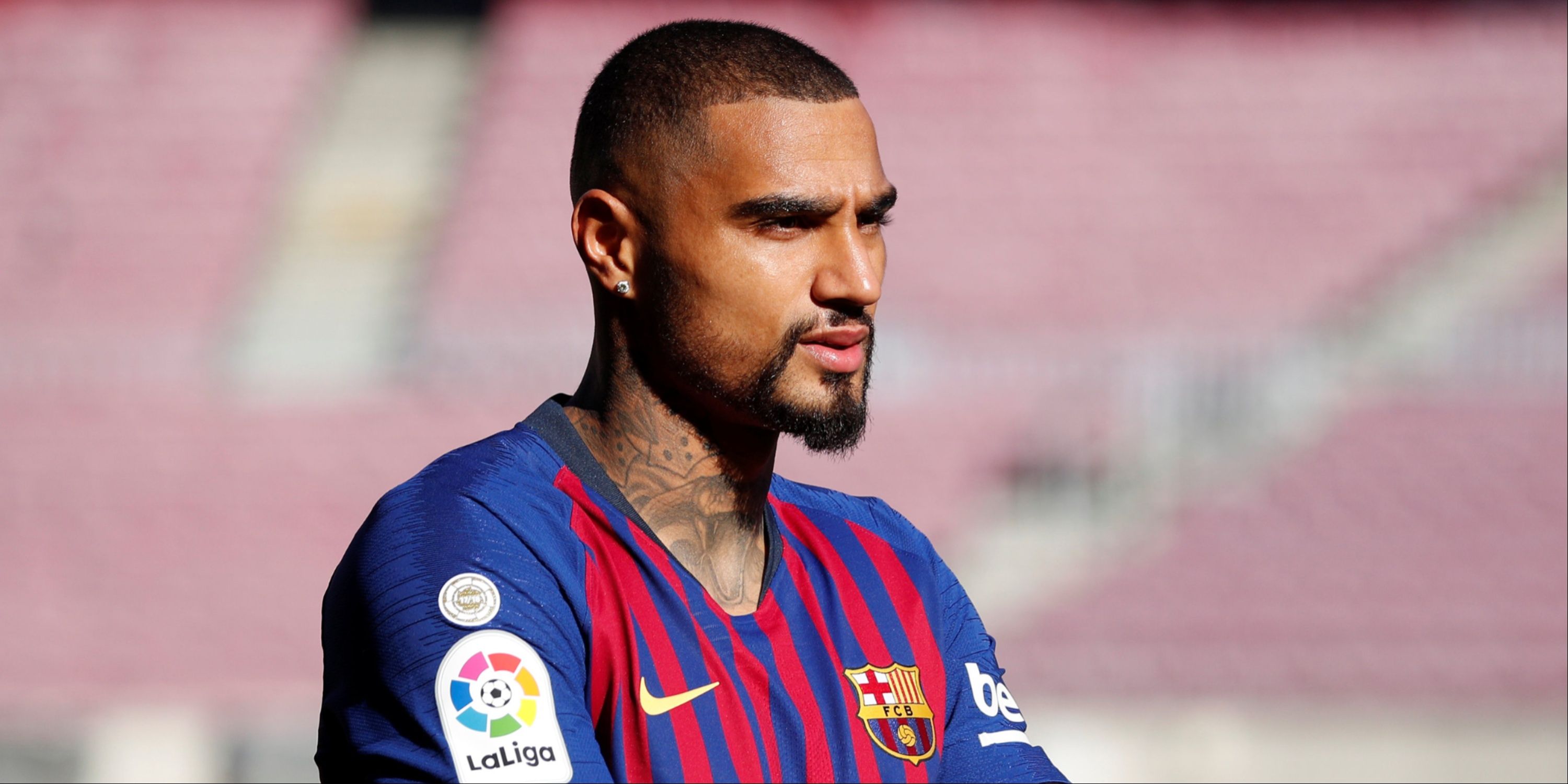 Kevin-Prince Boateng at his Barcelona signing