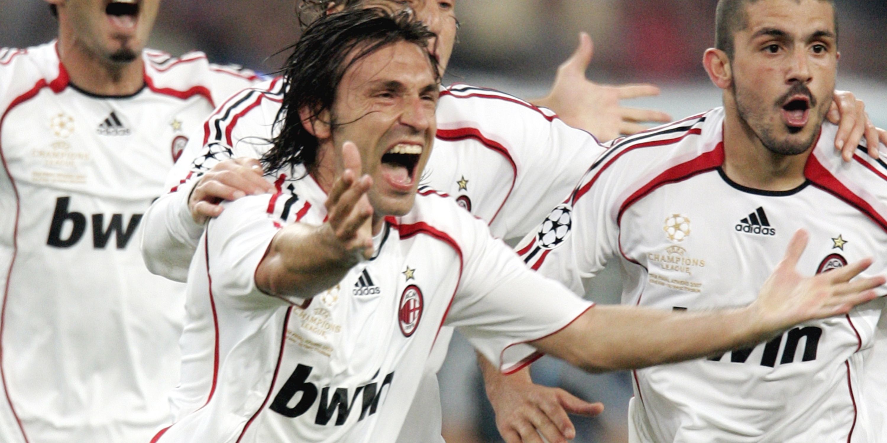 AC Milan's Andrea Pirlo celebrates