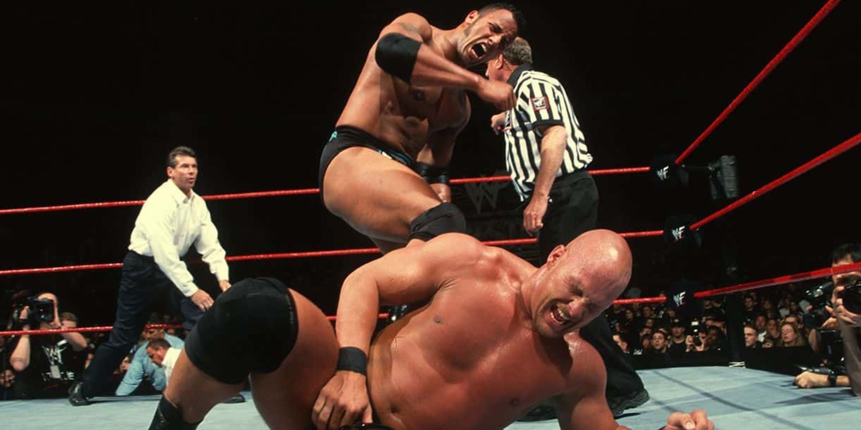 The Rock vs Stone Cold Steve Austin at WrestleMania 15