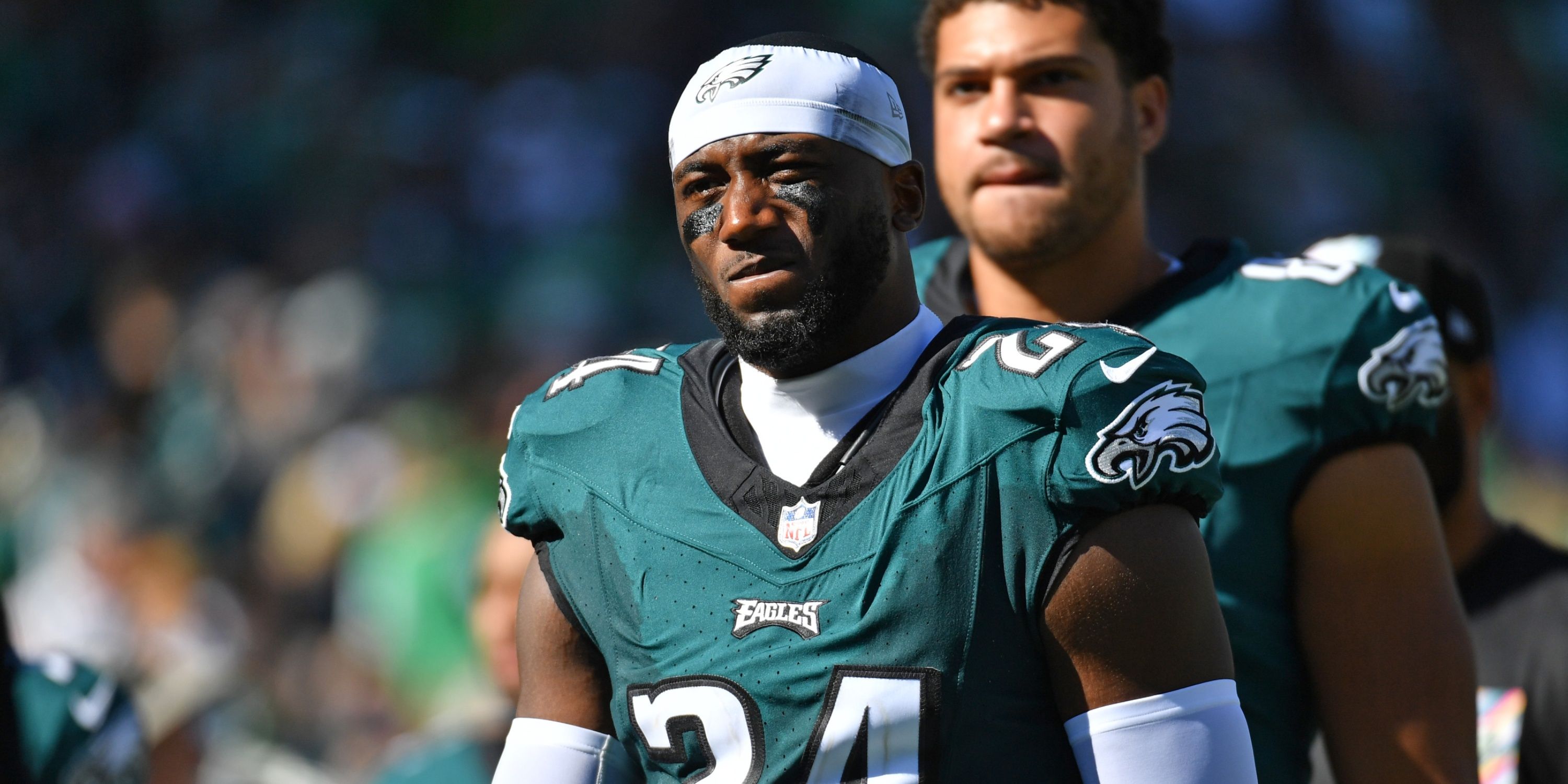 James Bradberry on the sideline for the Eagles 