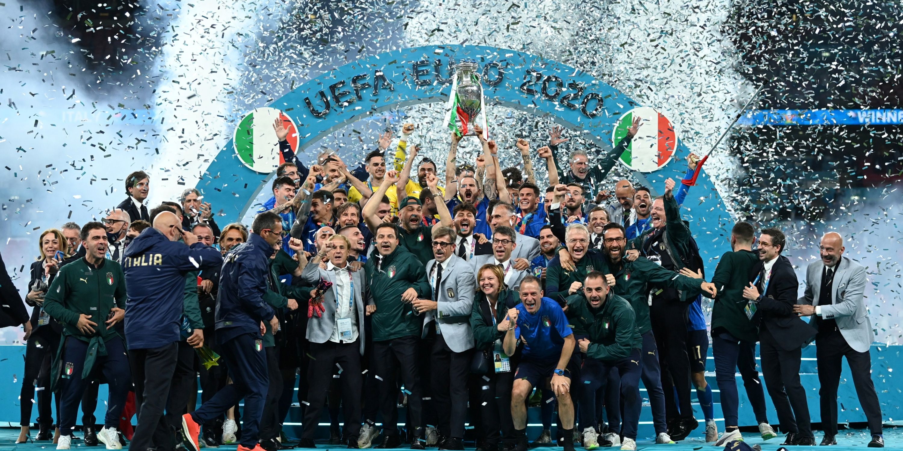 Italy celebrate winning Euro 2020