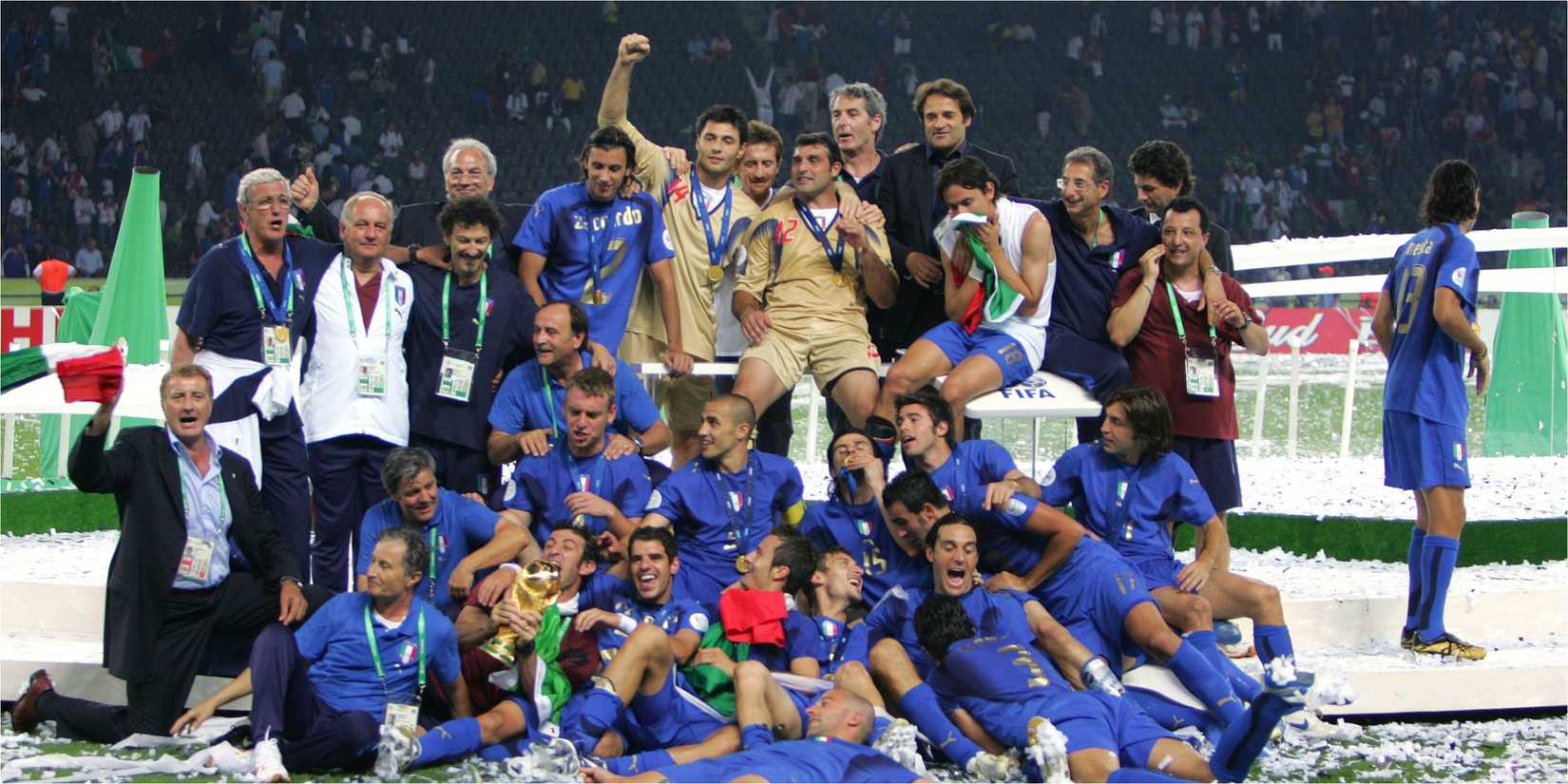 Italy celebrate winning the 2006 FIFA World Cup