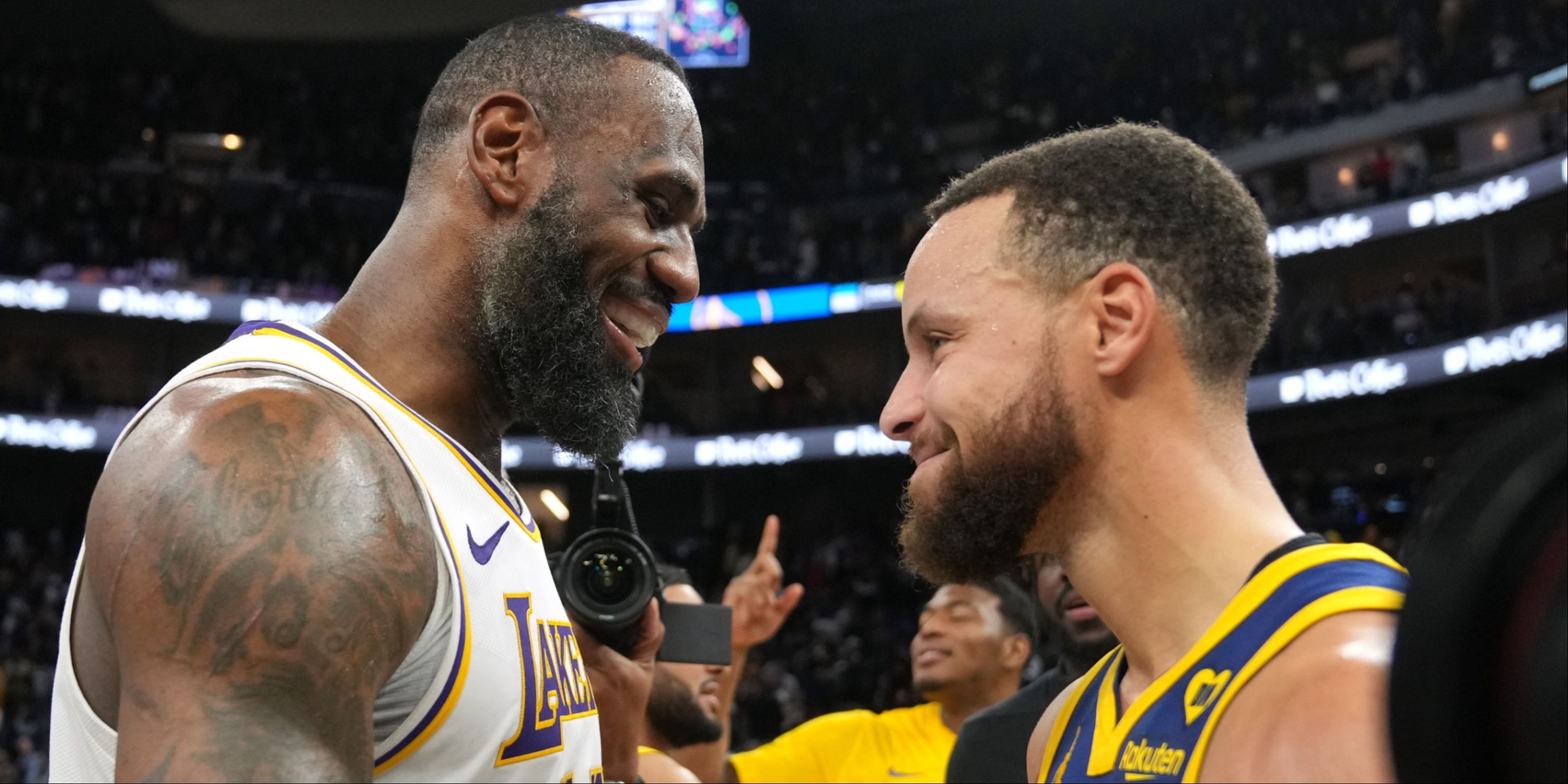 LeBron James Stephen Curry Golden State Warriors Los Angeles Lakers