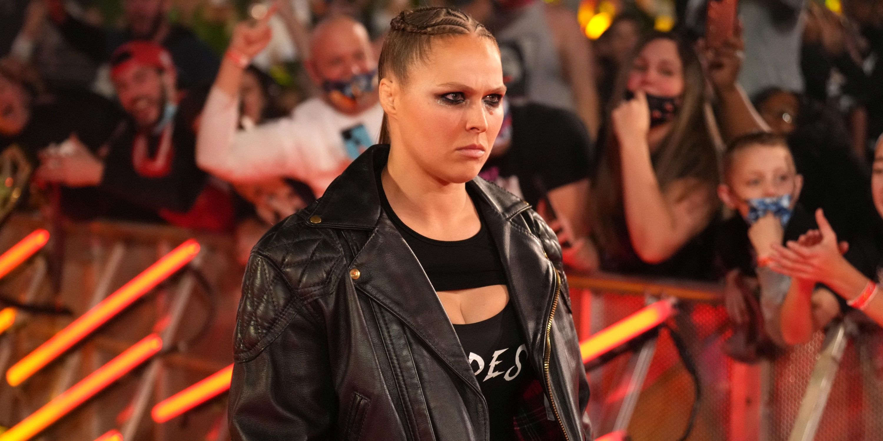 Ronda Rousey making a WWE entrance
