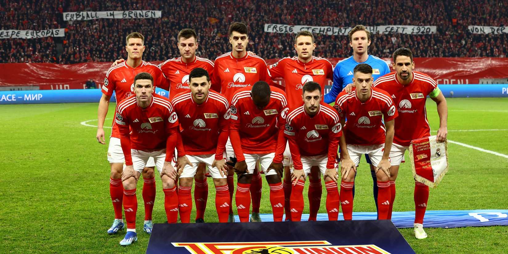 Union Berlin, pictured here in the Champions League ahead of their clash with Real Madrid.