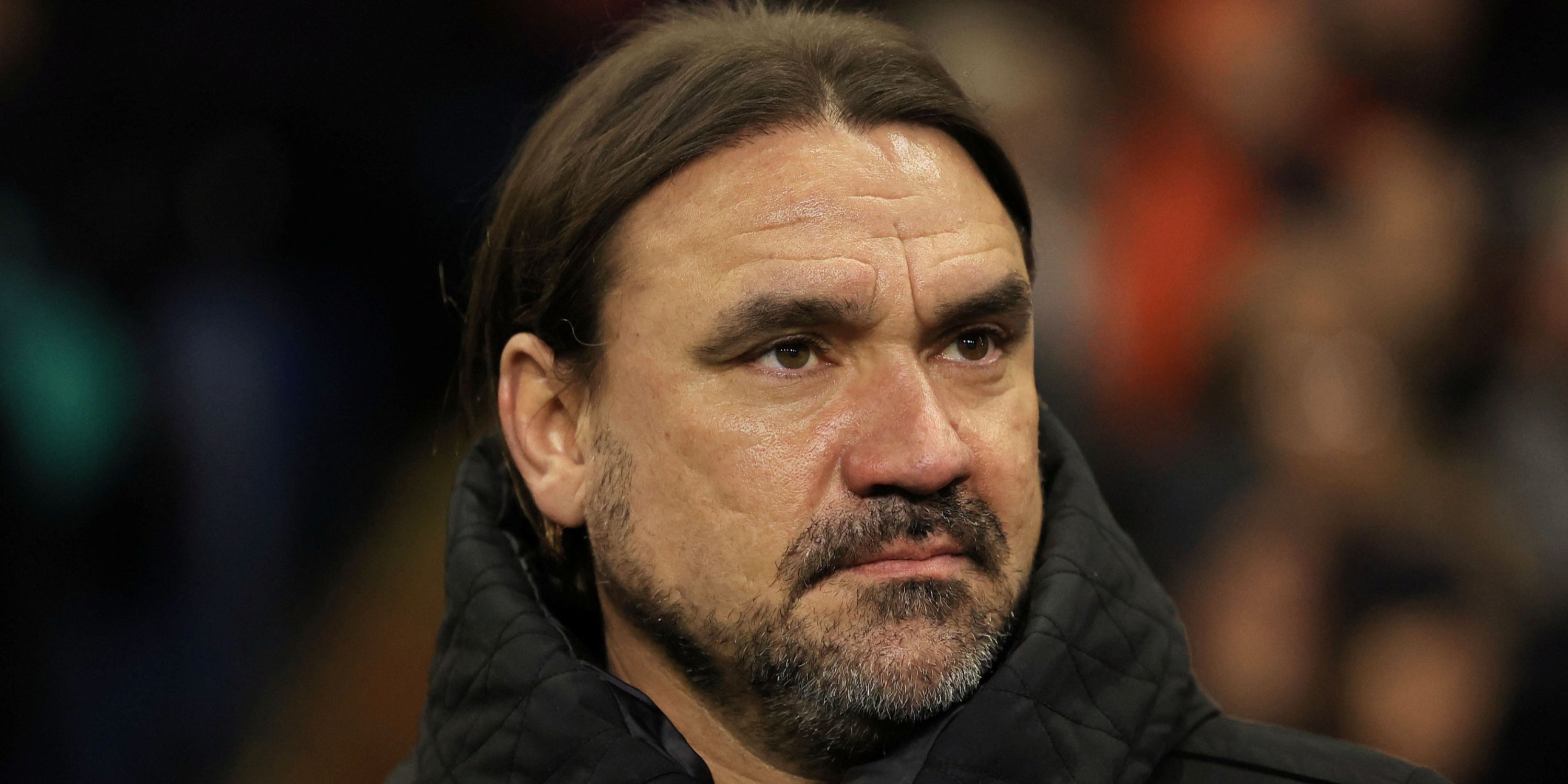 Leeds United boss Daniel Farke watching on from the dugout