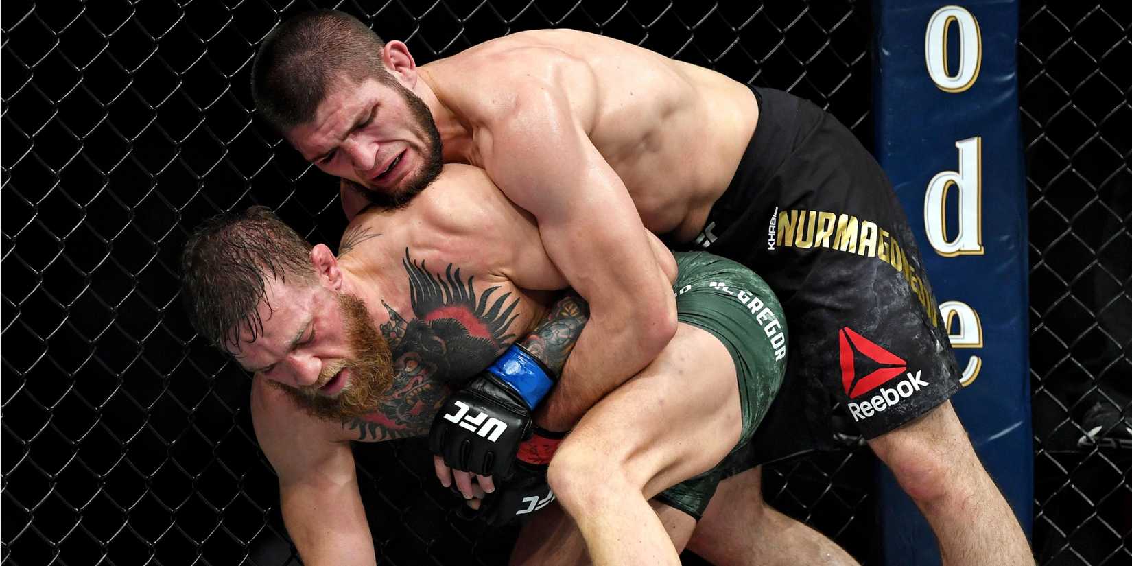 Khabib grappling with McGregor