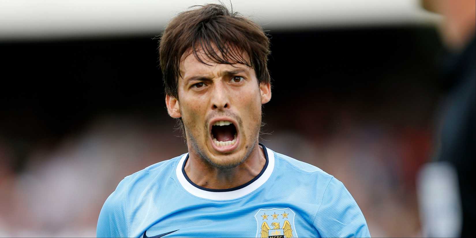 David Silva in action for Manchester City