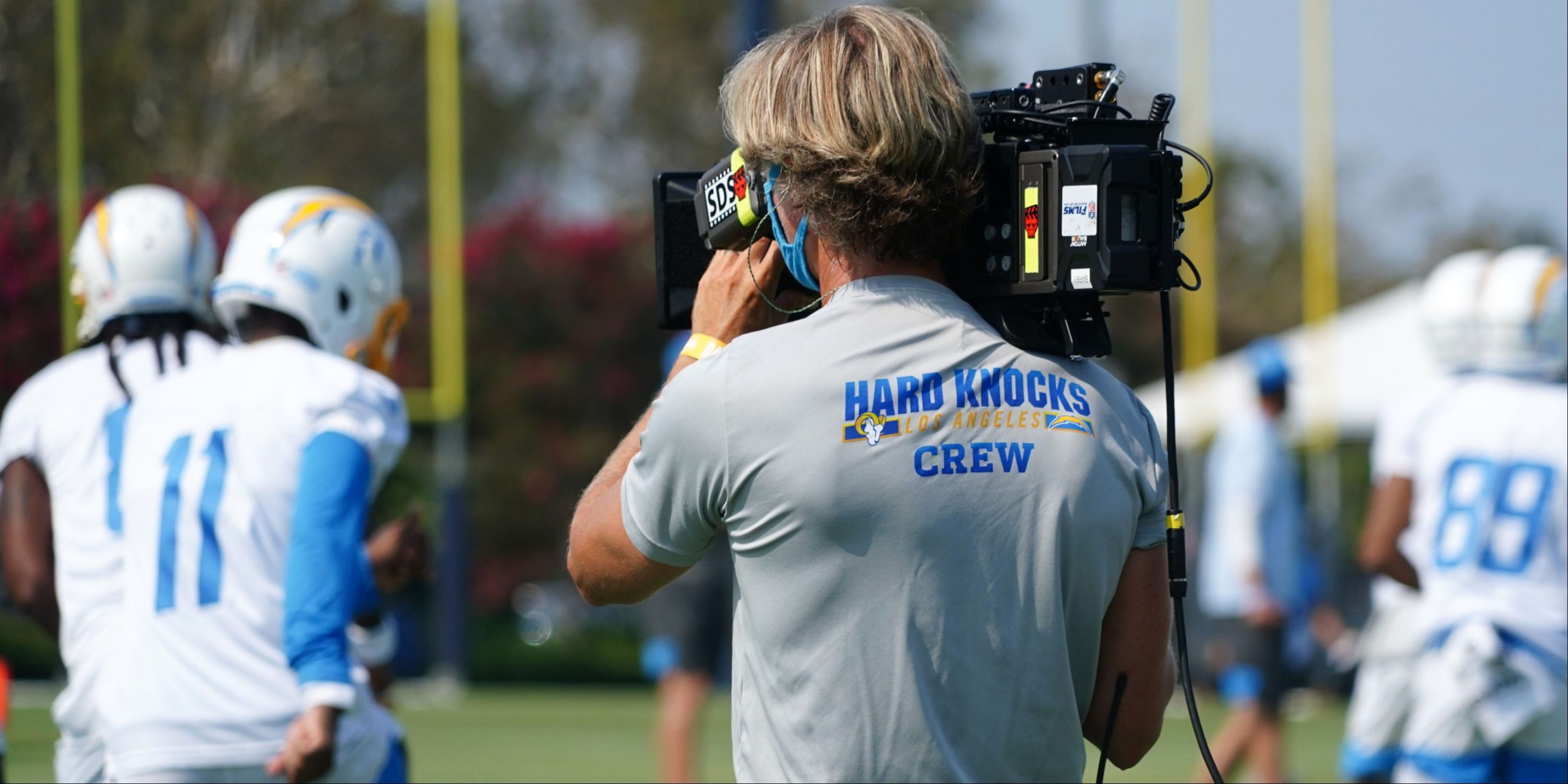 Hard Knocks crew films Los Angeles Chargers training camp