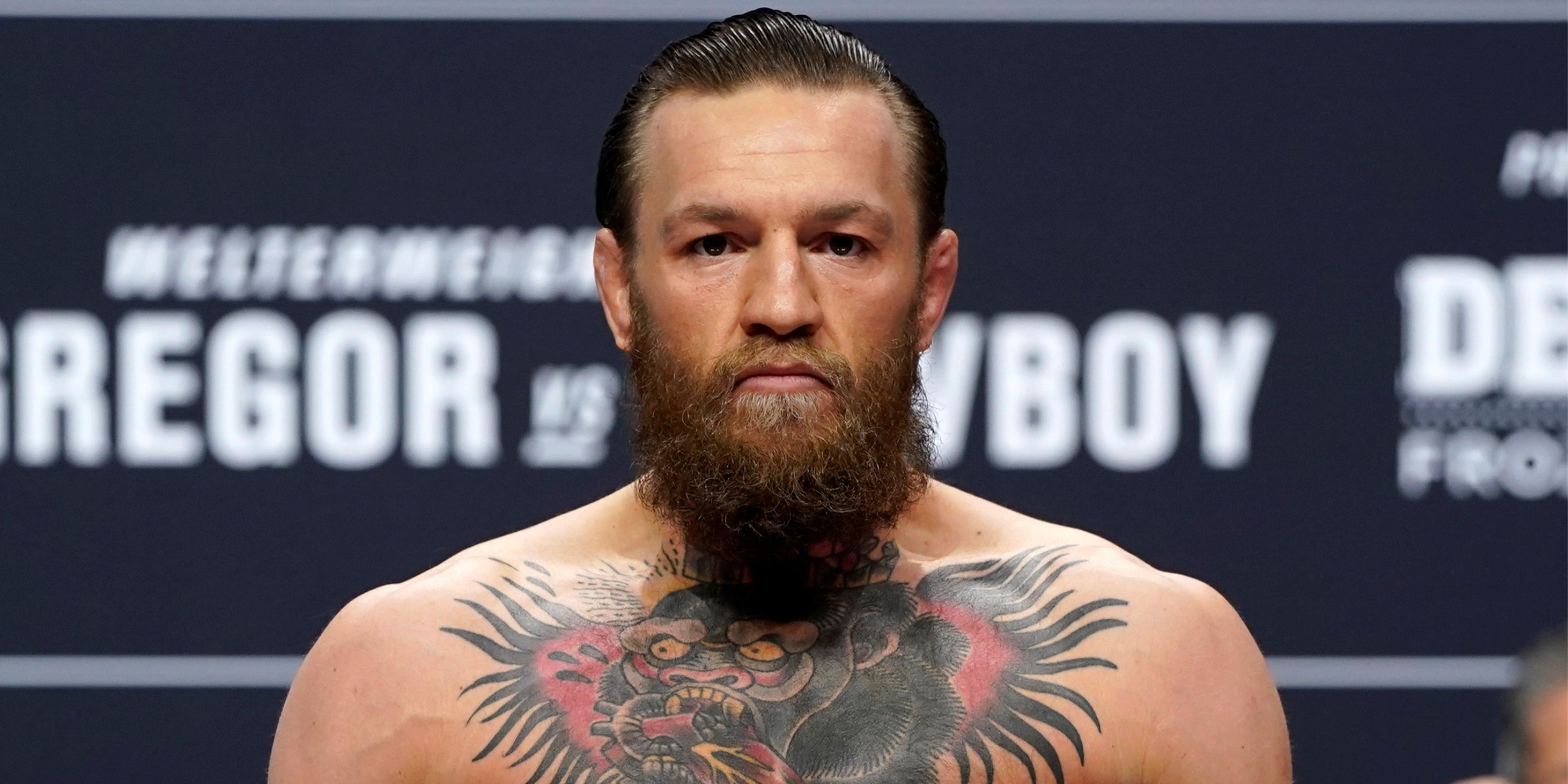 Conor McGregor during a UFC weigh-in