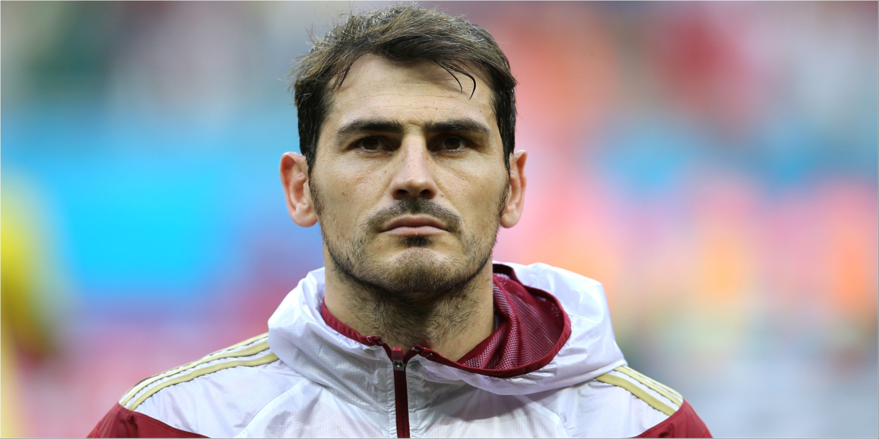 Iker Casillas ahead of a Spain game