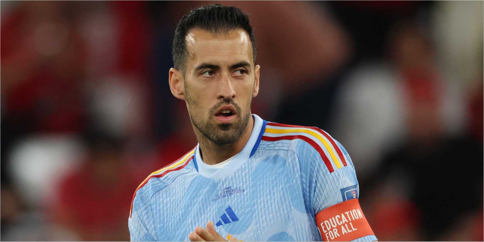 Sergio Busquets in action for Spain
