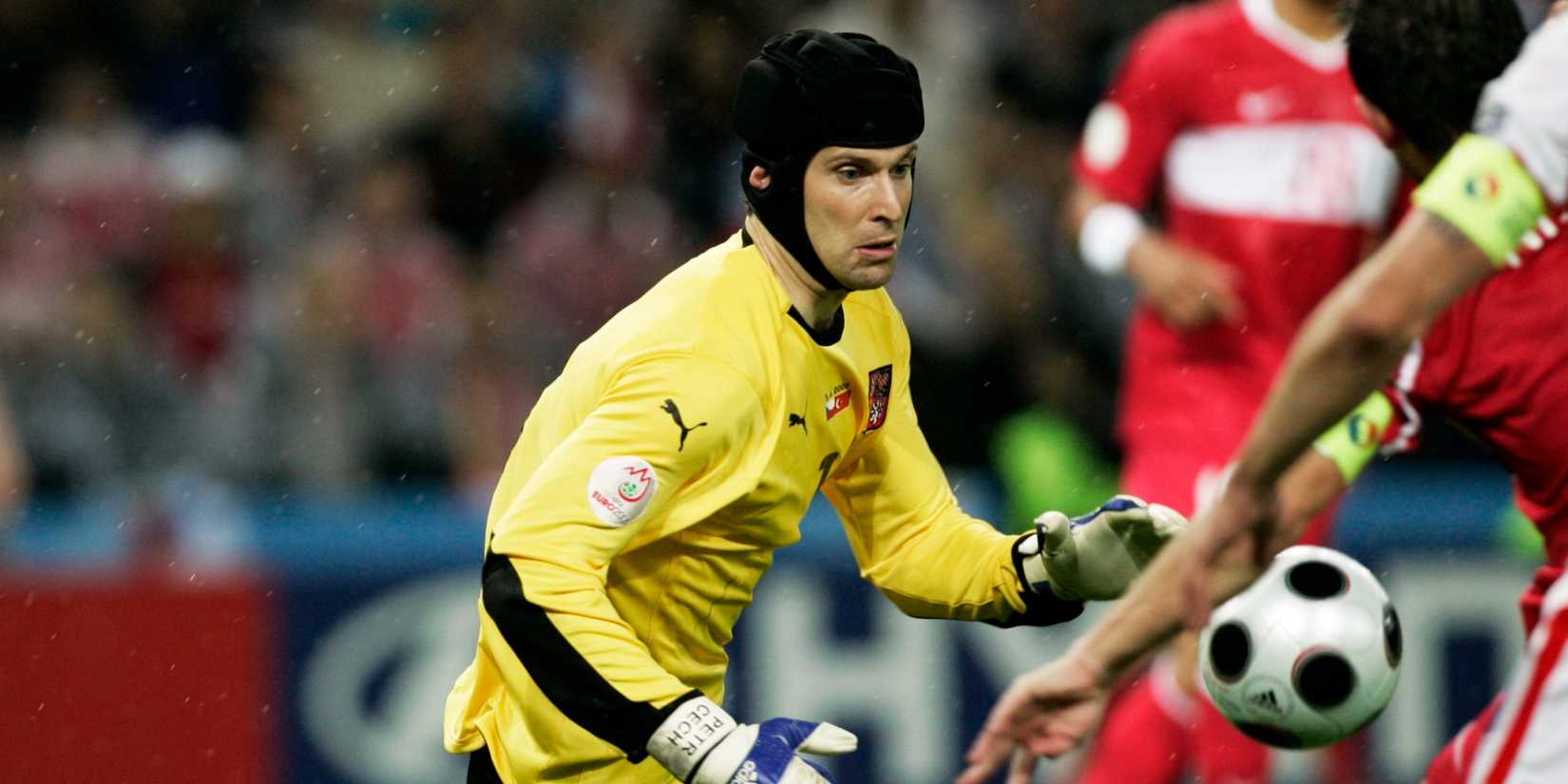 Petr Cech at Euro 2008 for Czech Republic vs Turkey