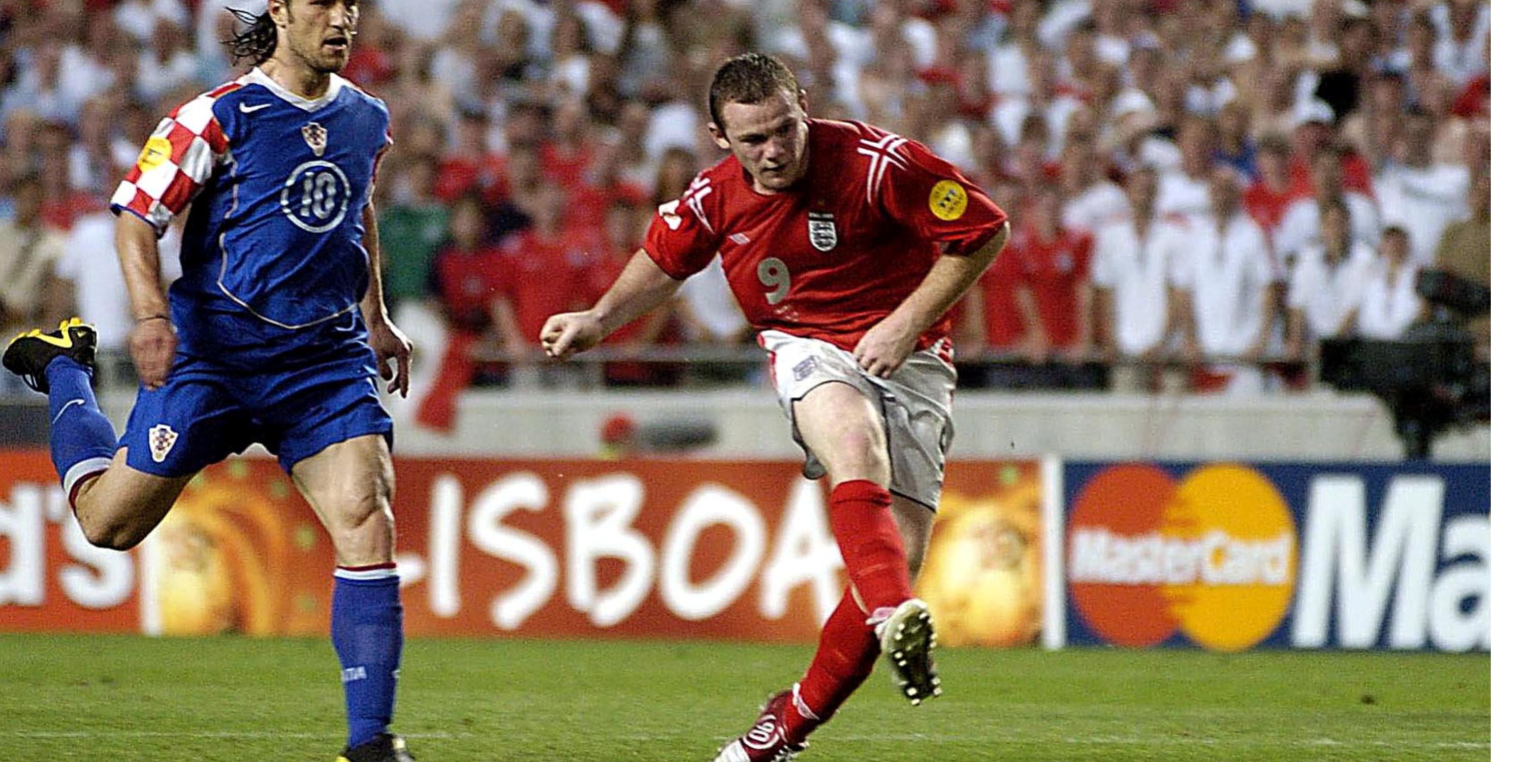 Wayne Rooney scores against Croatia at Euro 2004.